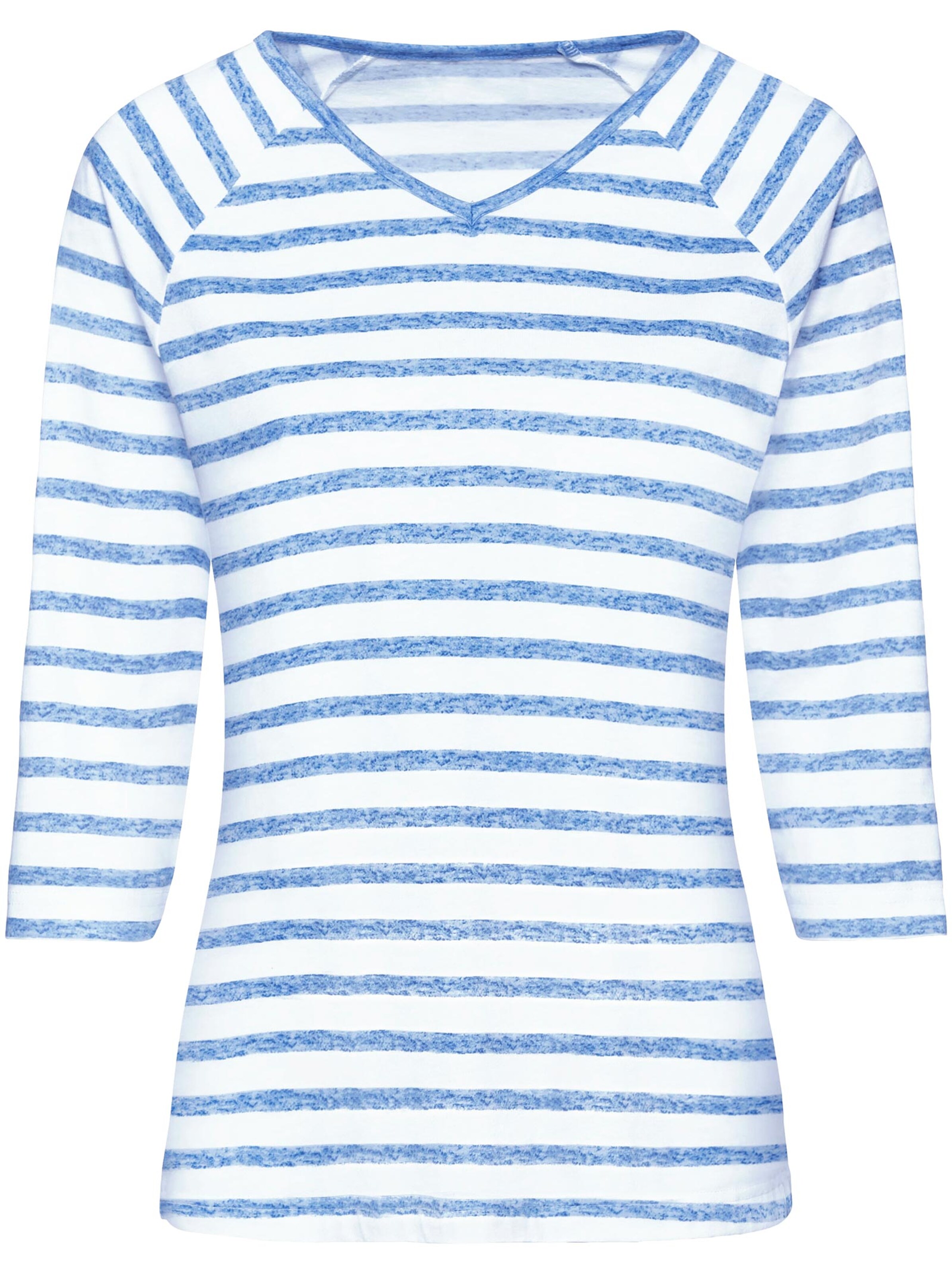 Shirt - jeansblau-geringelt