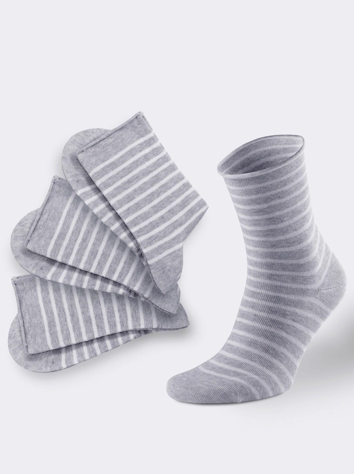 wäschepur Damen-Socken - grau-meliert