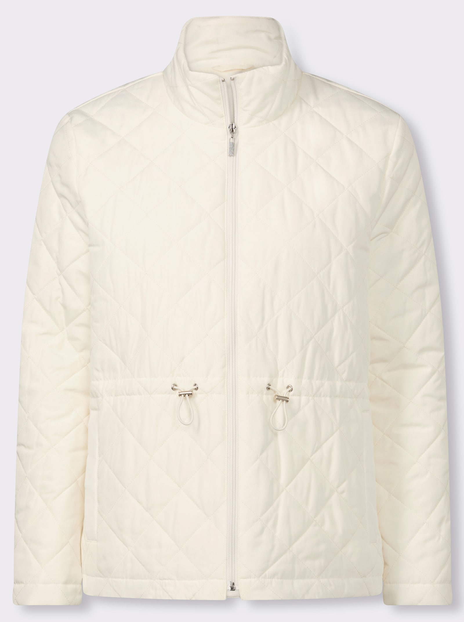 Steppjacke mit Tunnelzug in der Taille - ecru