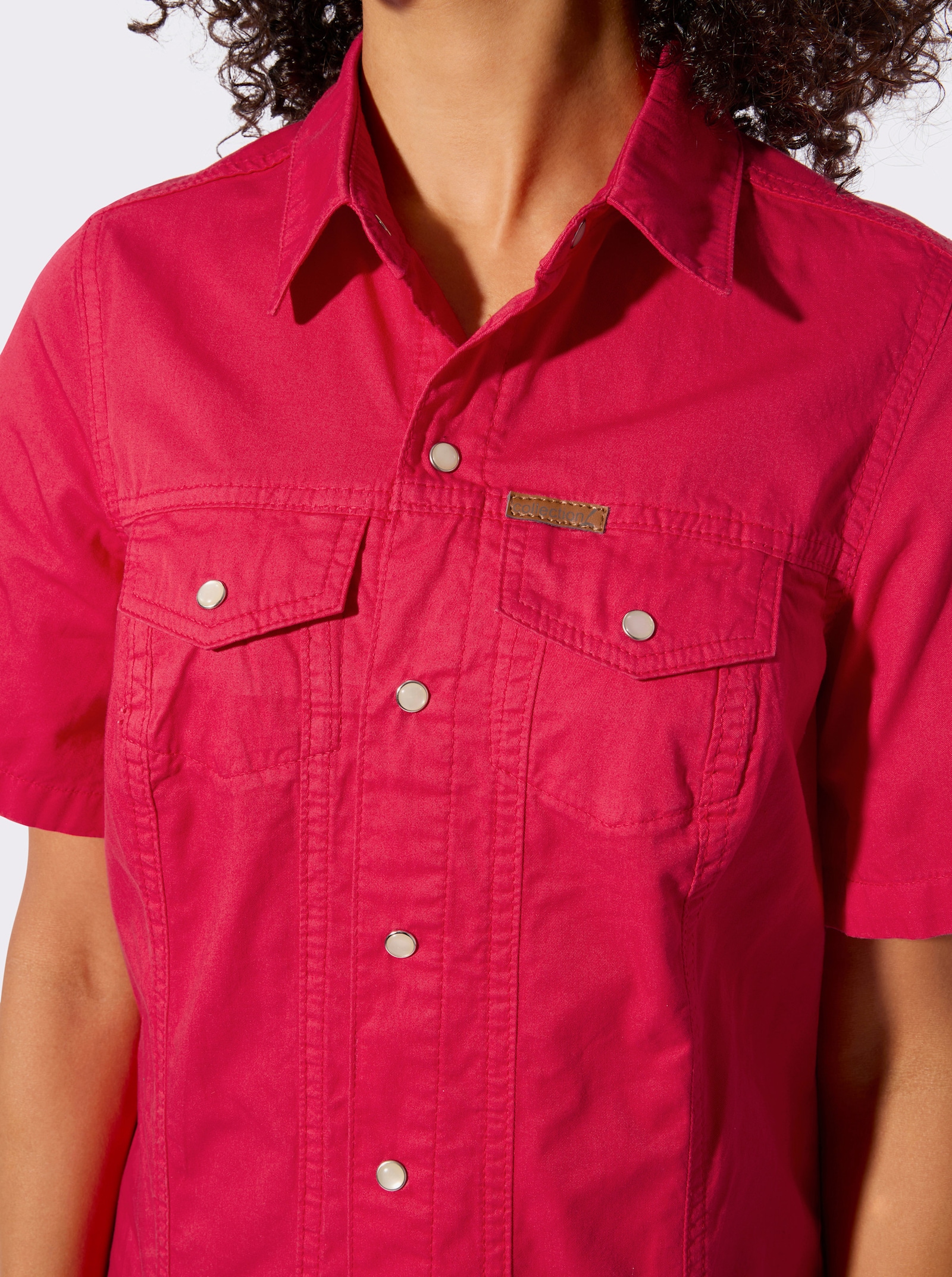 Jeansjurk in A-lijn - aardbei