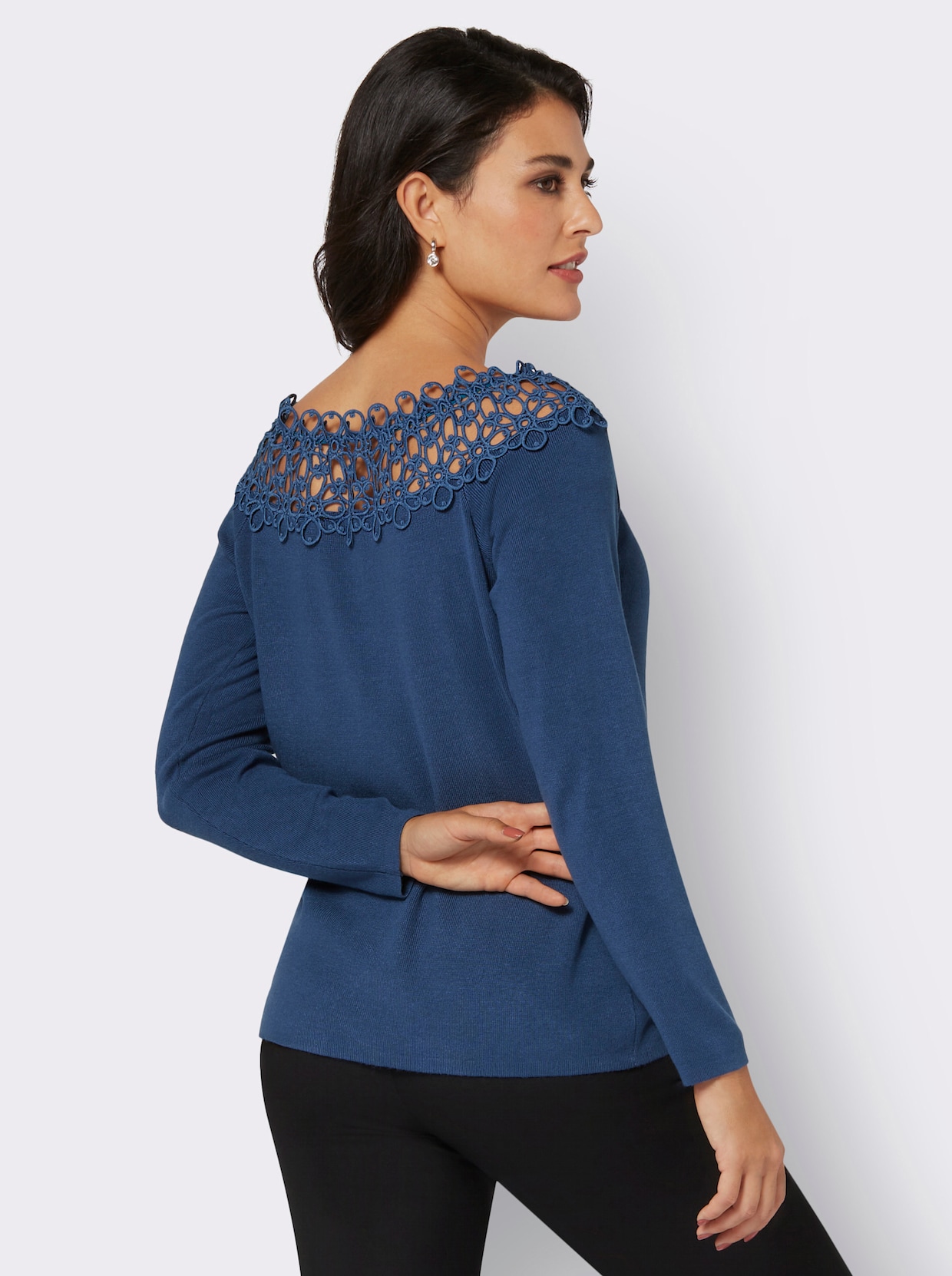 Pullover met lange mouwen - jeansblauw