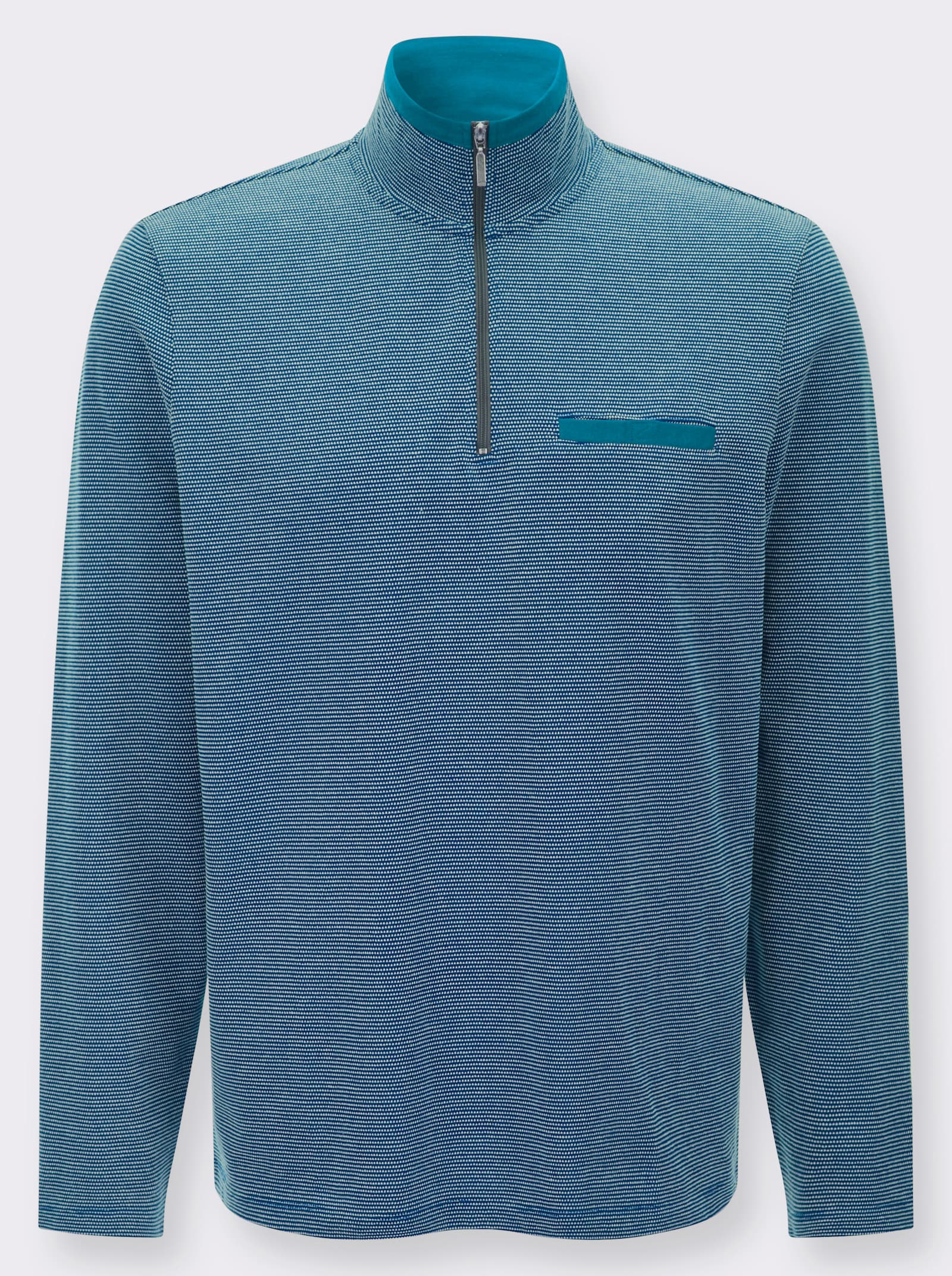 Mikina, náprsné vrecko - Topásová vzorovaná