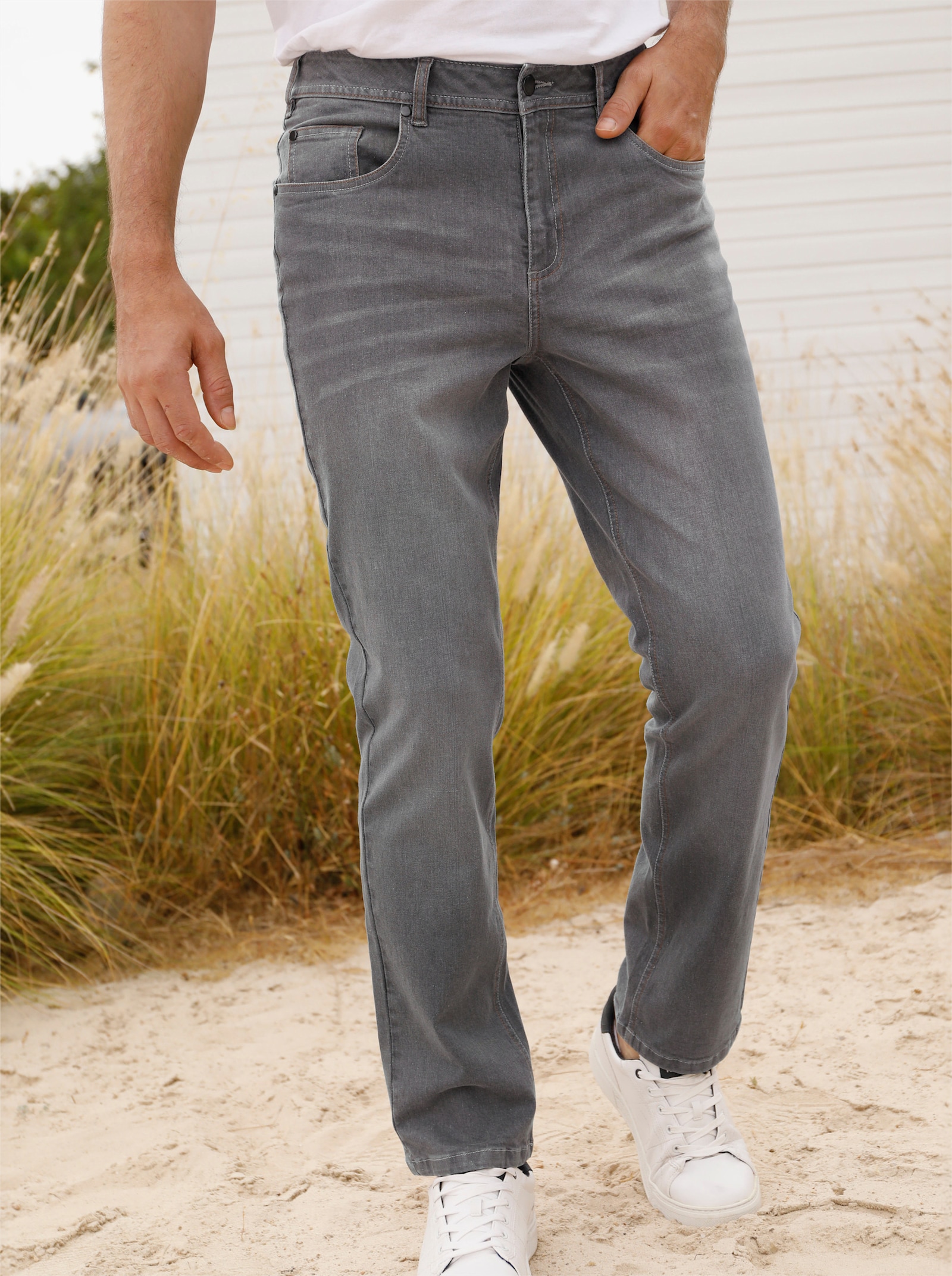 Catamaran 5-pocketjeans met wassing - stone-grey-denim