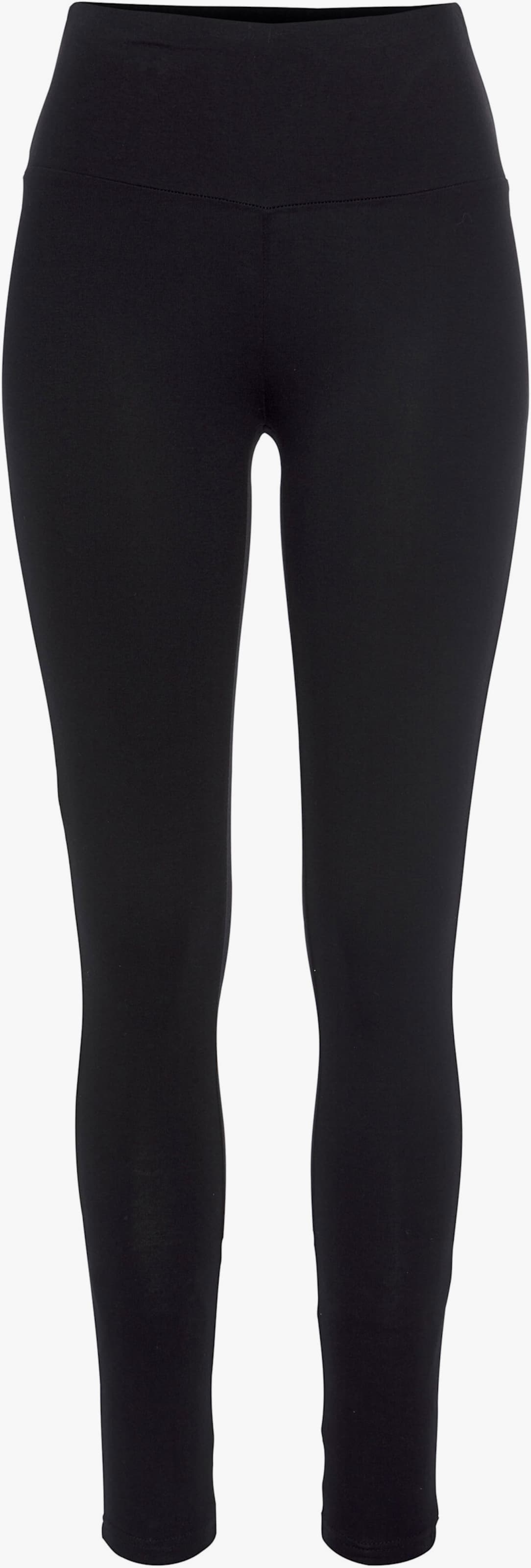 H.I.S Leggings - schwarz-bedruckt, schwarz-uni