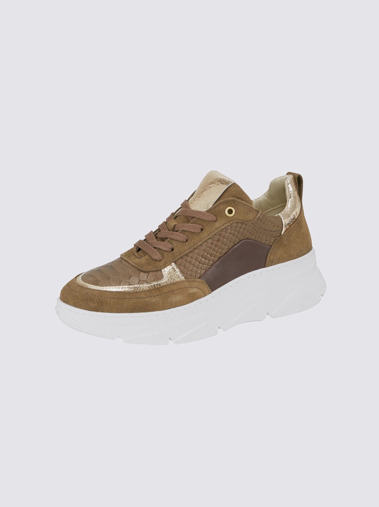 heine Sneaker - bruin/goudkleur