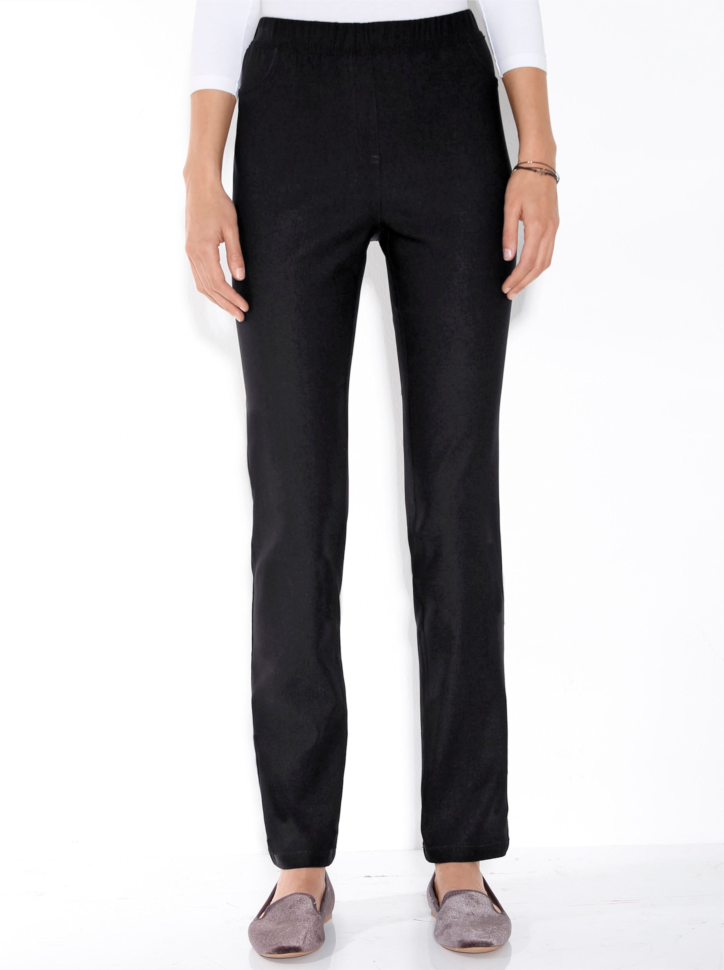 Damen Hose innen angeraut schwarz, Größe 28 - Bild 2