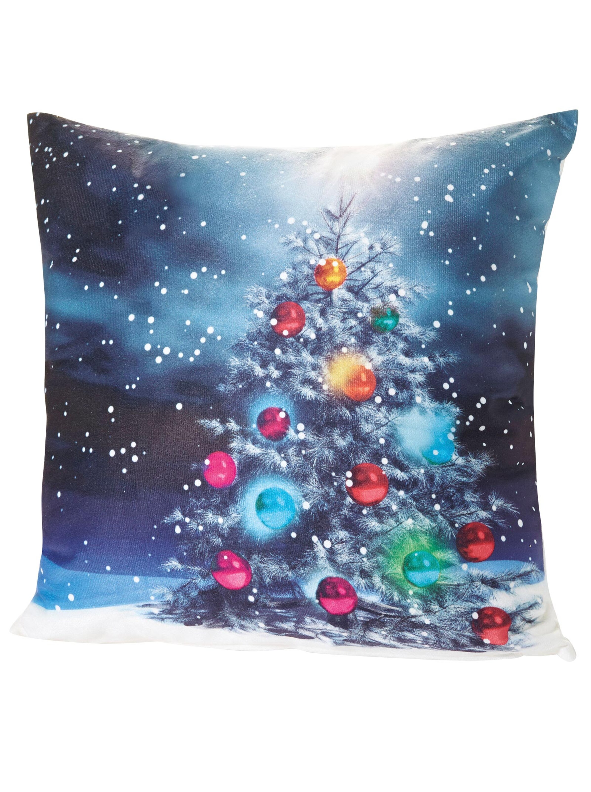 Weihnachtskissen LED - bunt