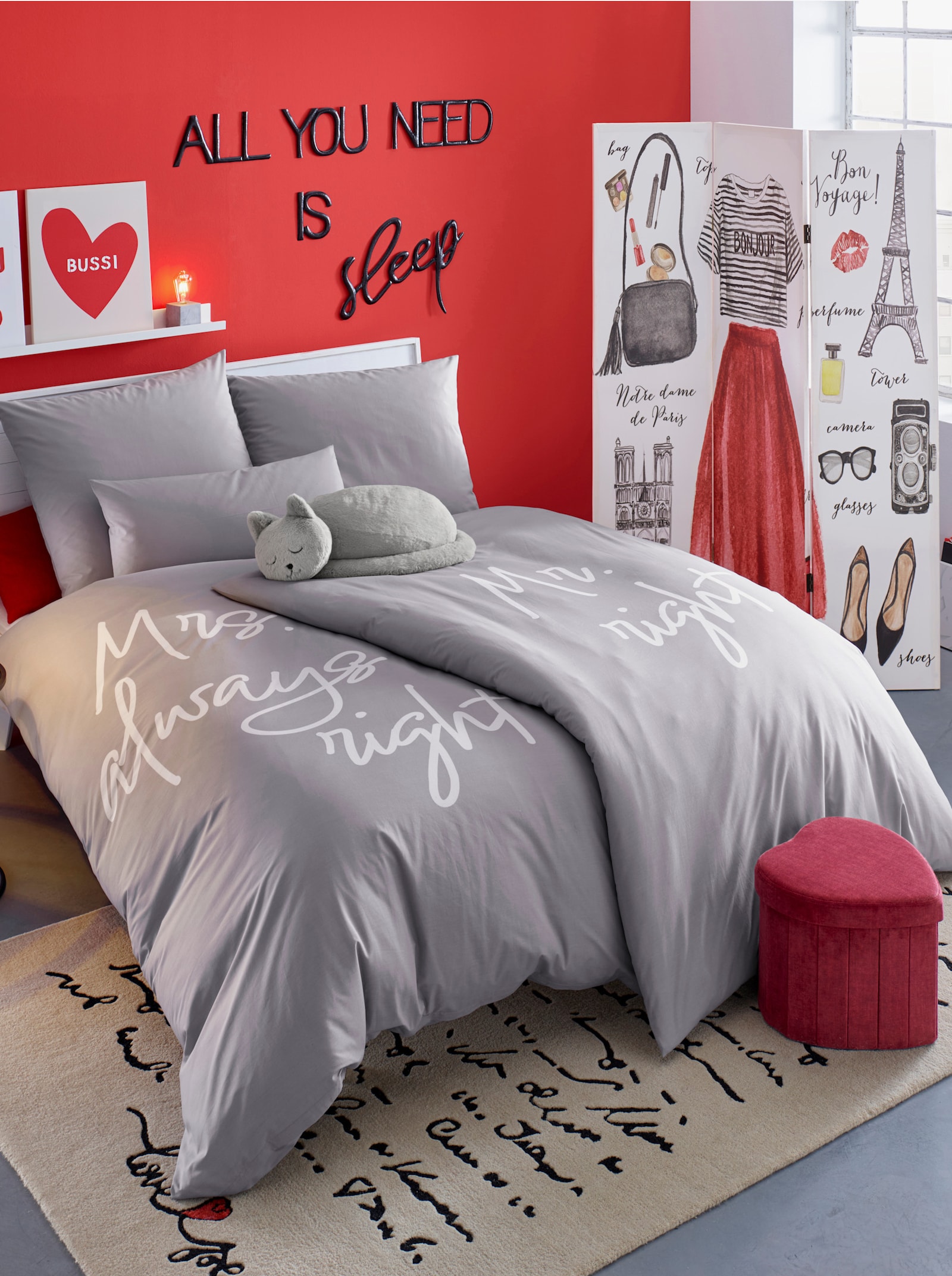 Impressionen Kissen - grau