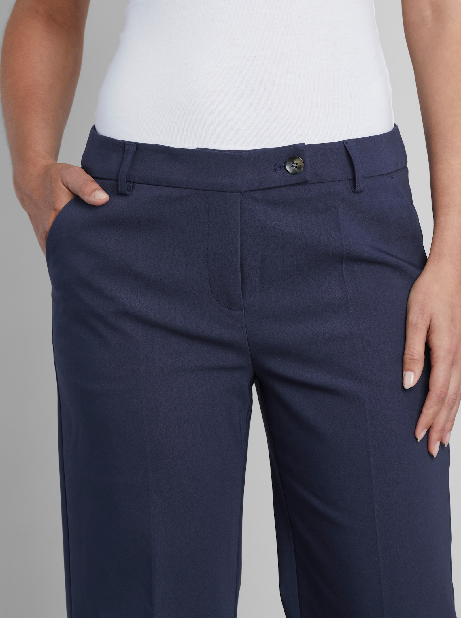 heine Bügelfaltenhose mit weitem Bein - marine