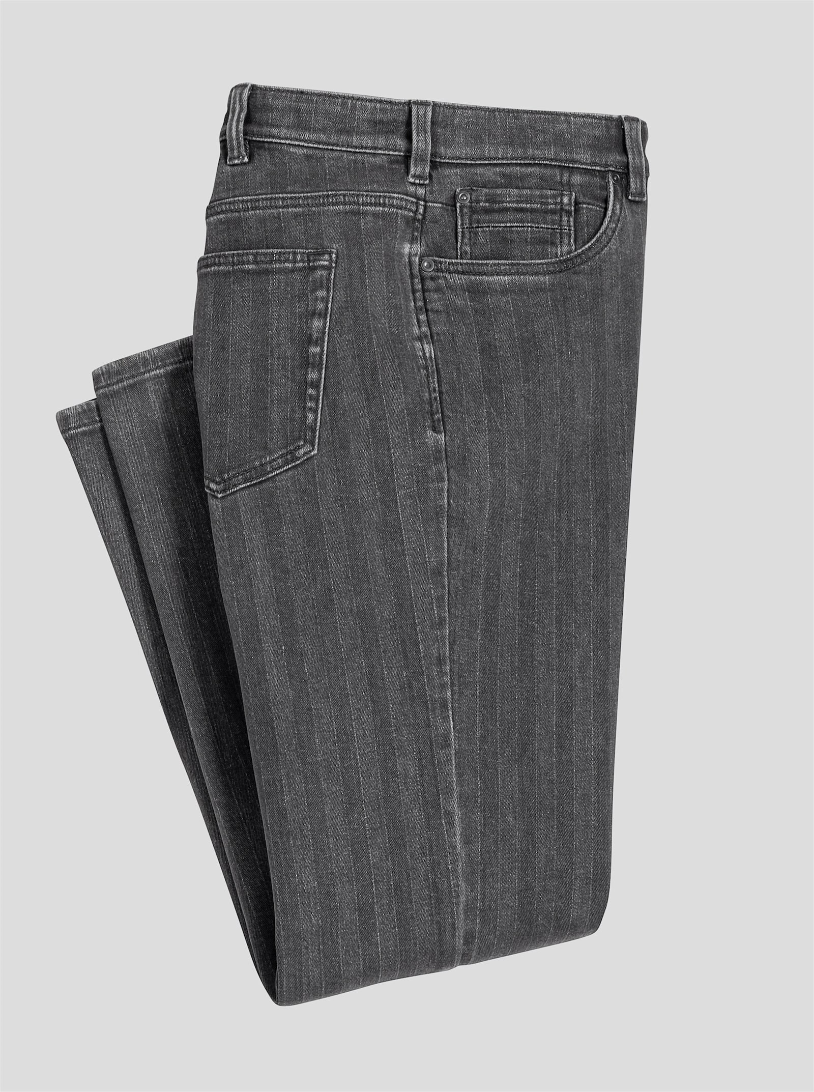 Jeans im Strukturmuster - grey-denim