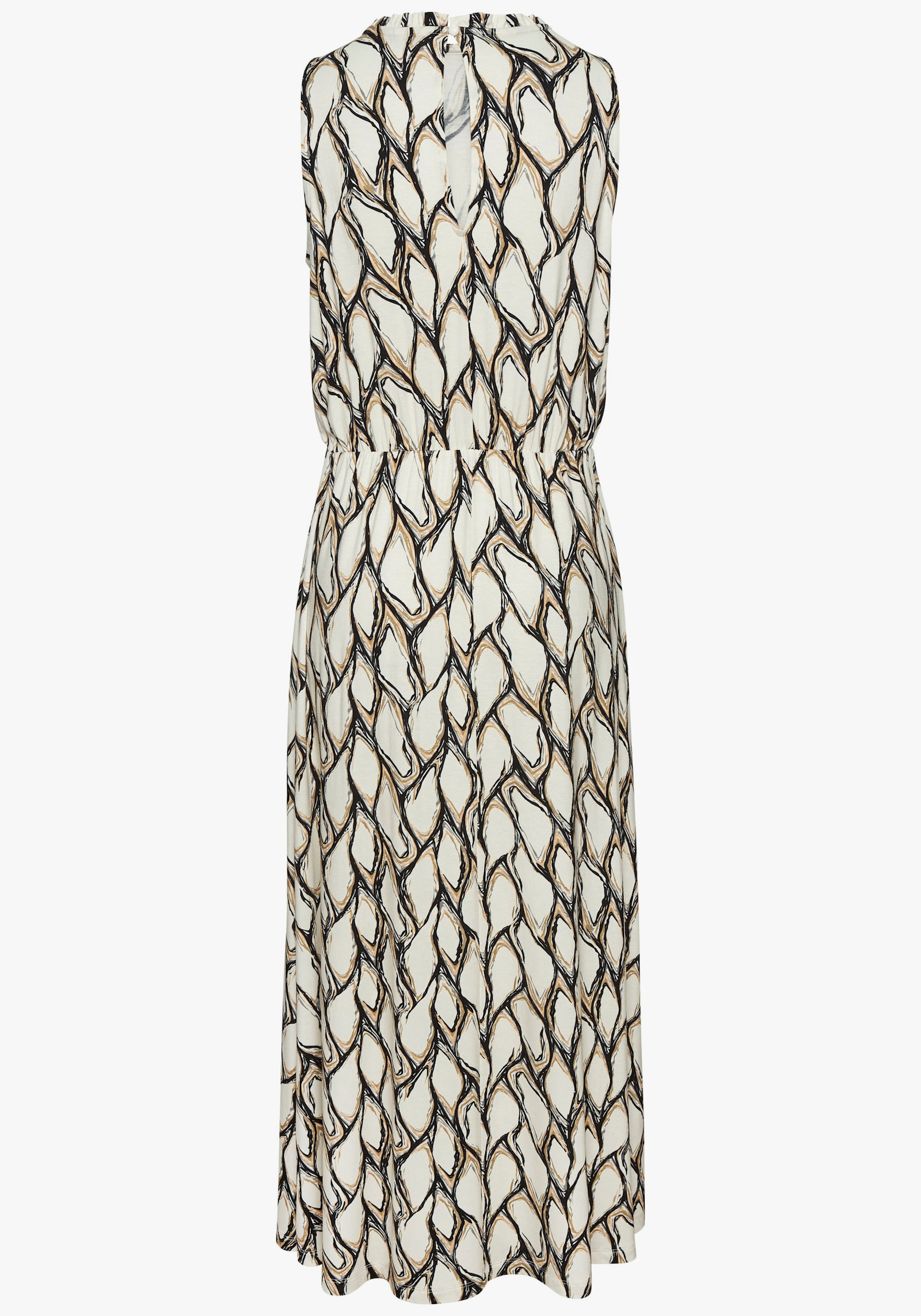 LASCANA Jersey jurk - crème/kaki bedrukt