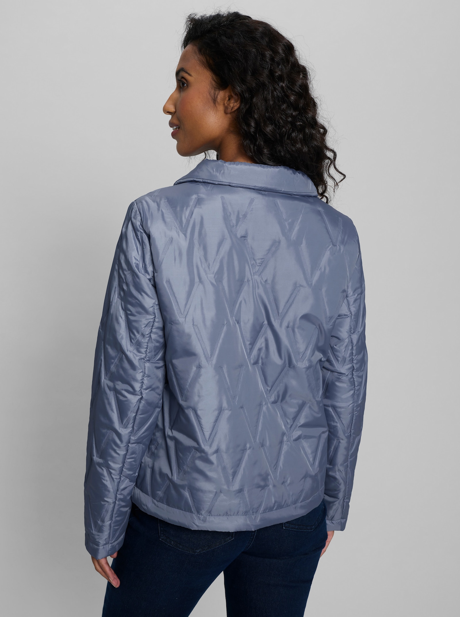 heine Outdoorjacke mit Steppung - taubenblau