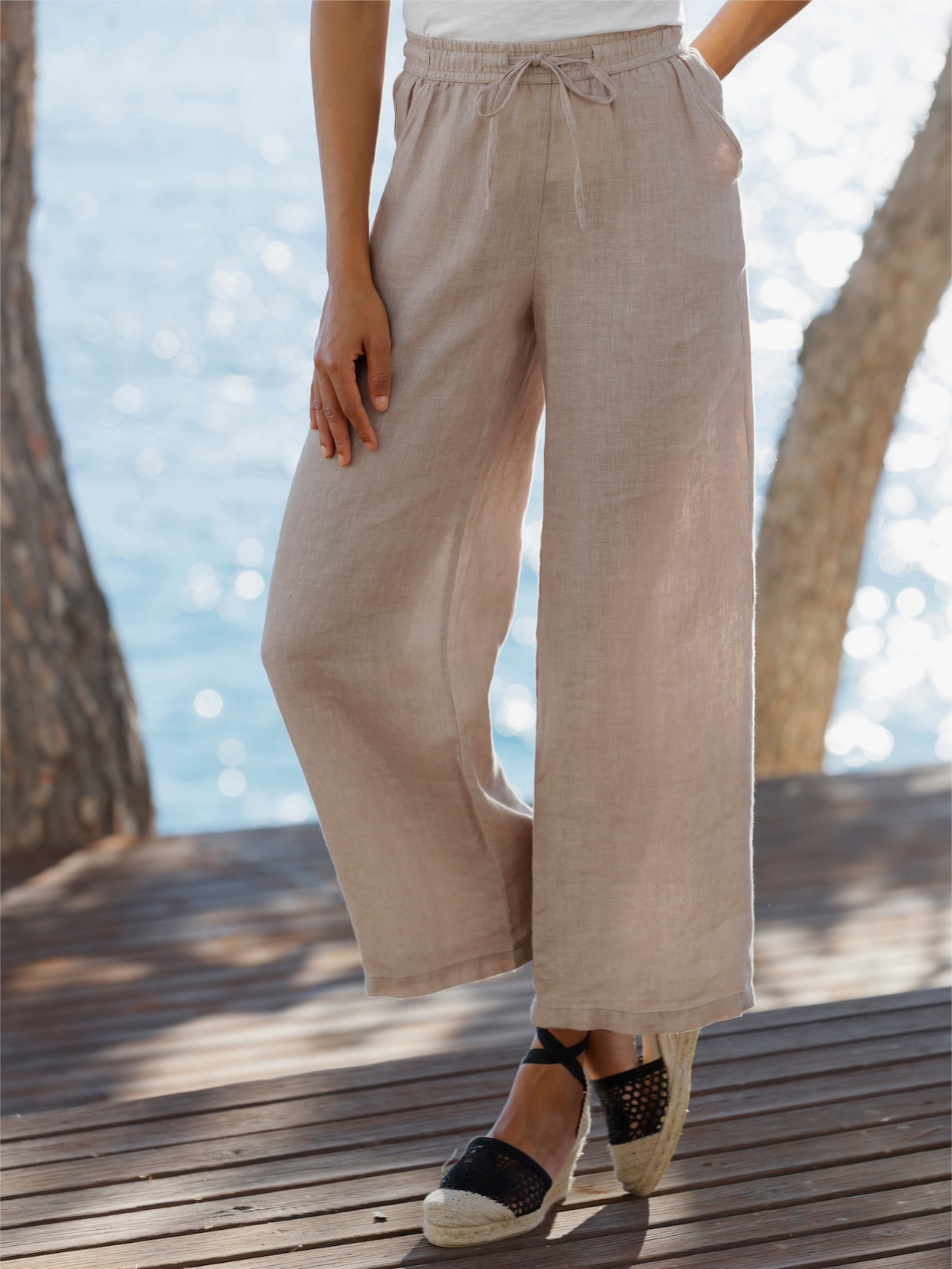 heine Leinenhose - sesam