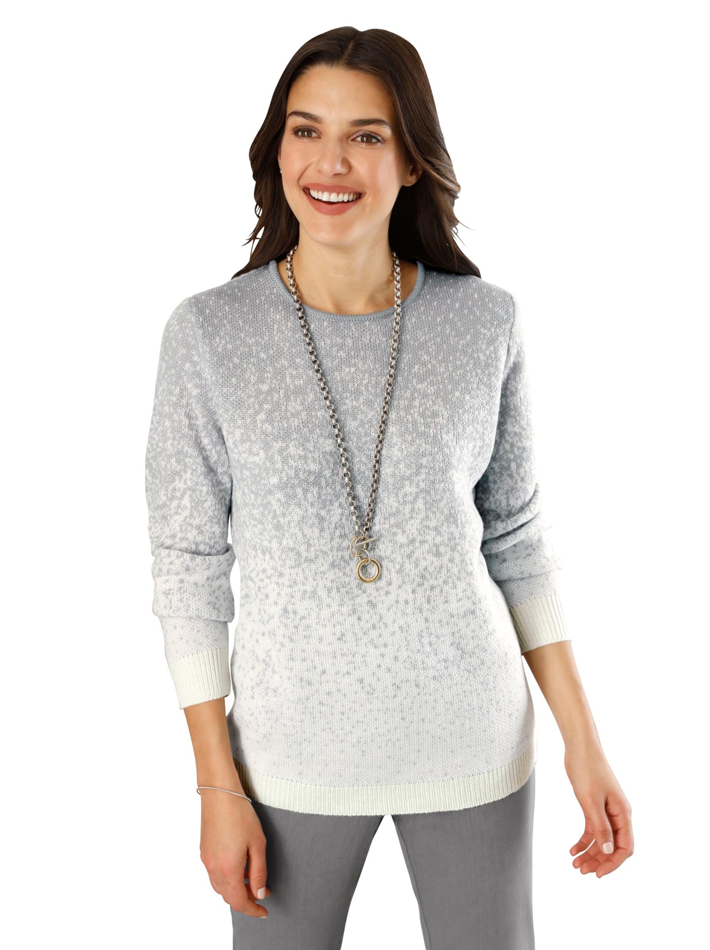 Pullover - ecru-grau