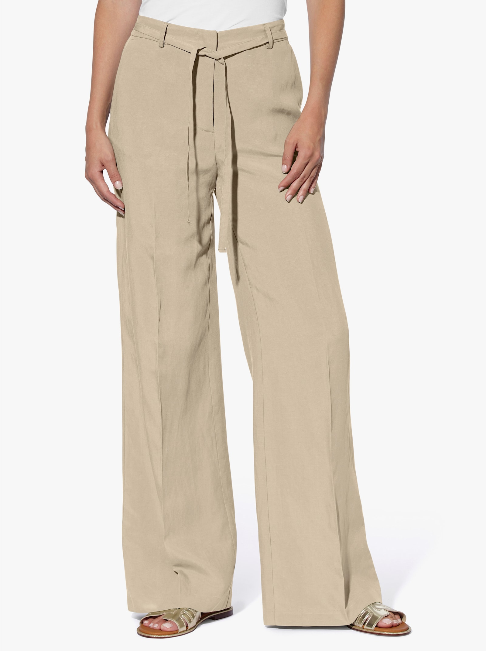 heine Leinenhose im Marlene-Stil - sand