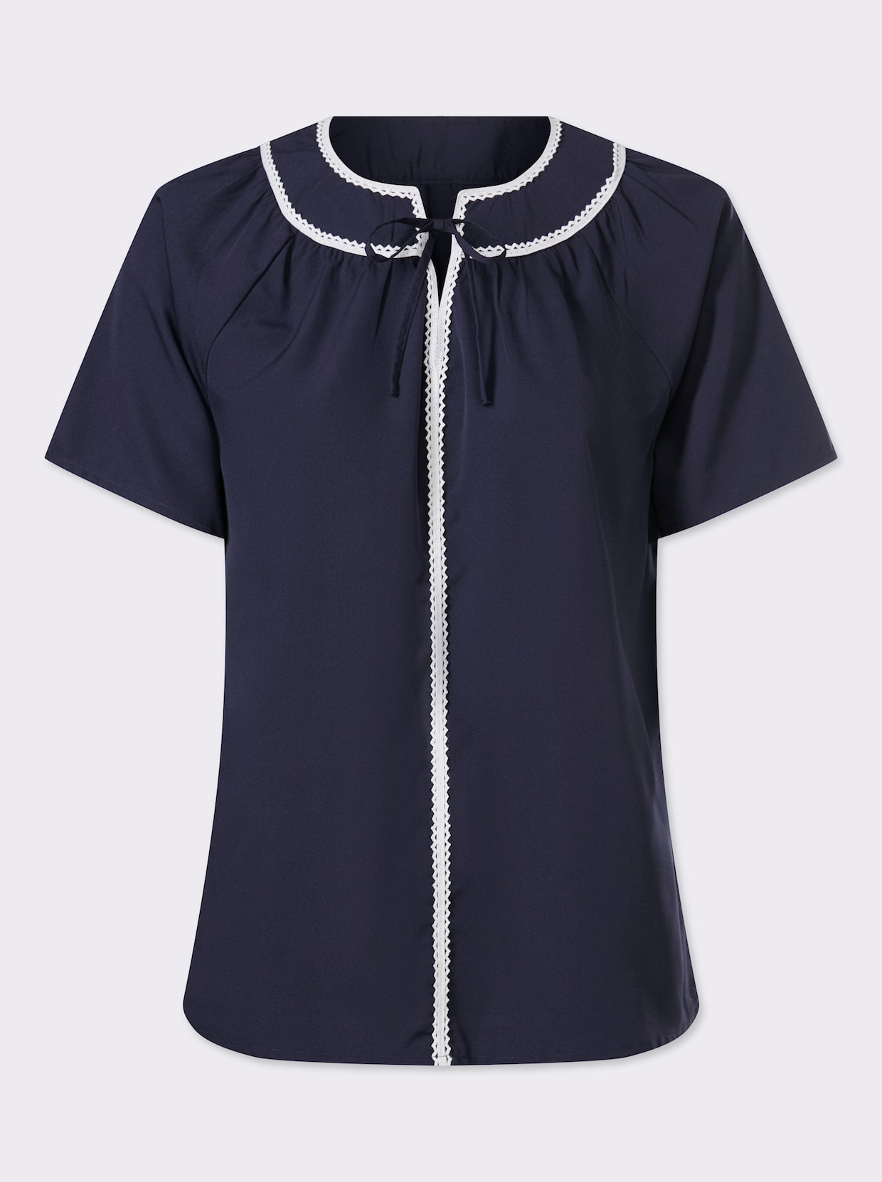 Schlupfbluse mit Raglanärmeln - marine