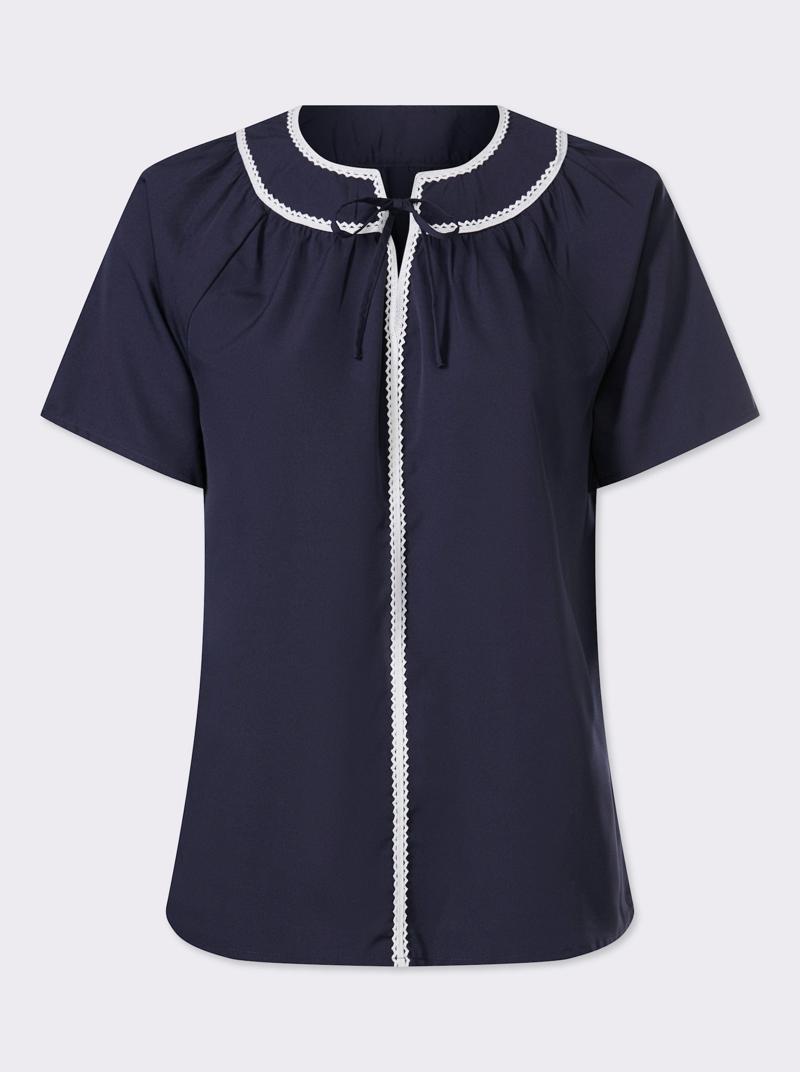 Schlupfbluse mit Raglanärmeln - marine