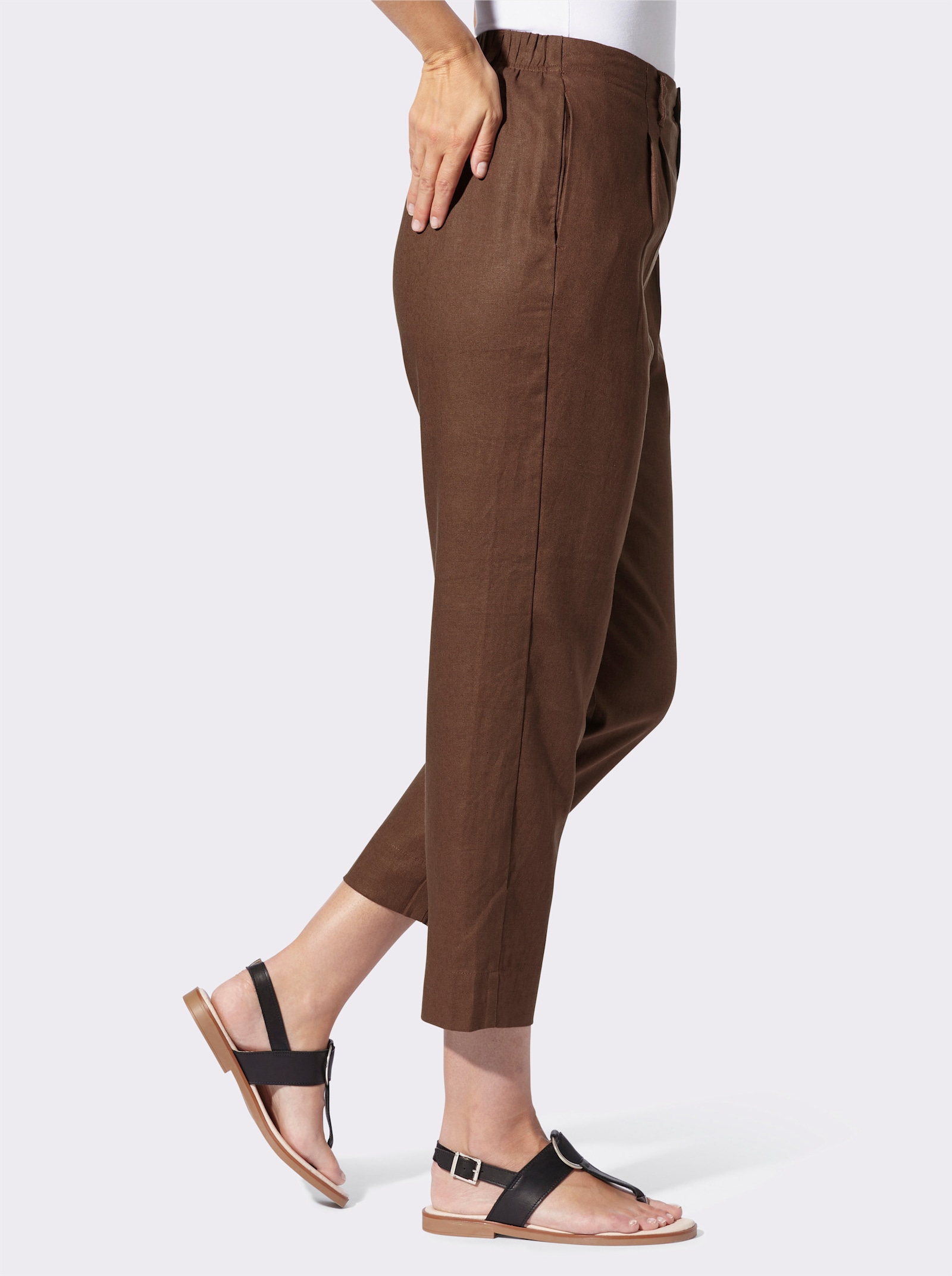 heine 7/8-Hose mit Gummizug hinten - schoko