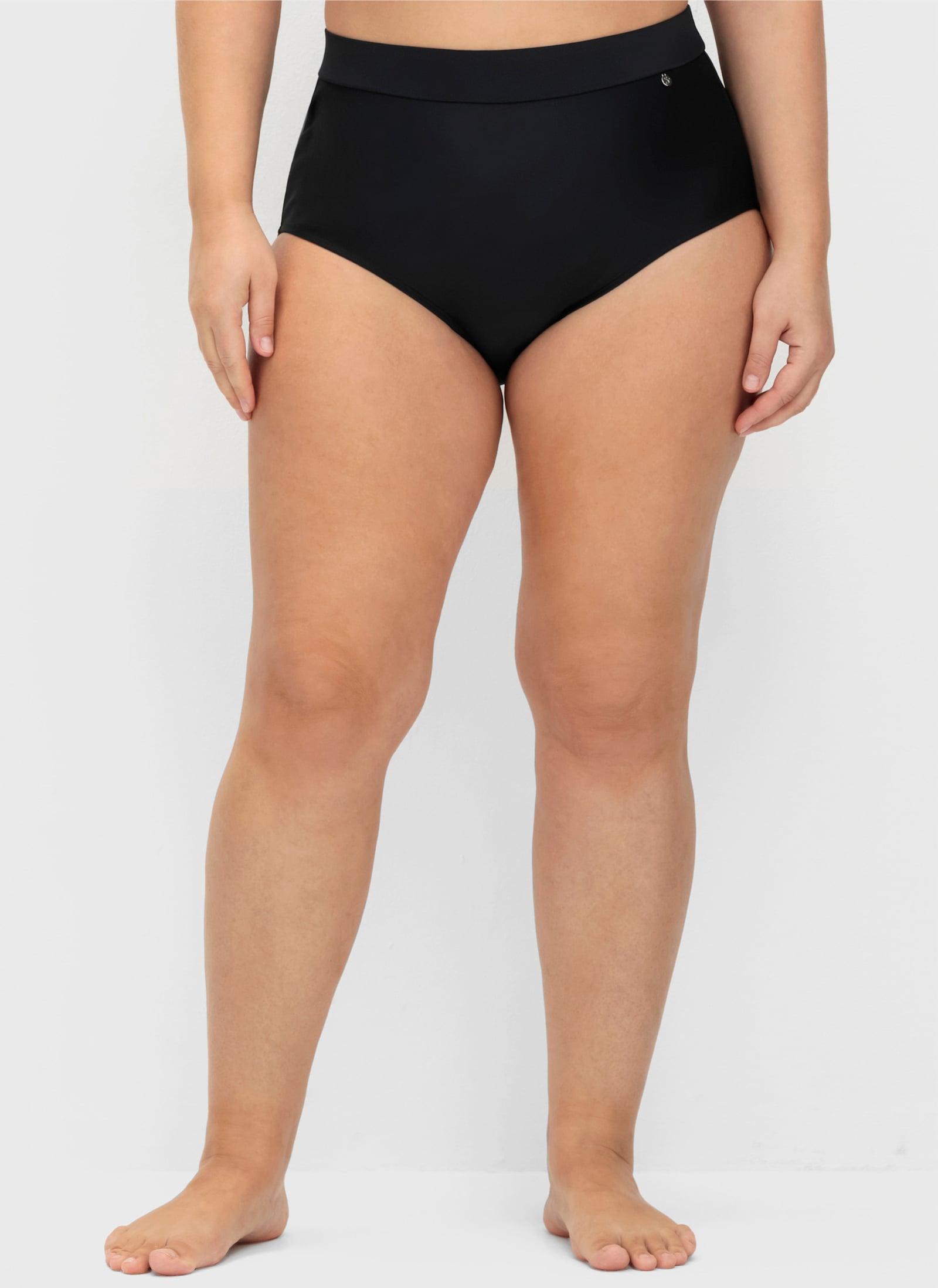sheego Bikini-Hose im High-Waist-Schnitt, mit Shaping-Effekt - schwarz