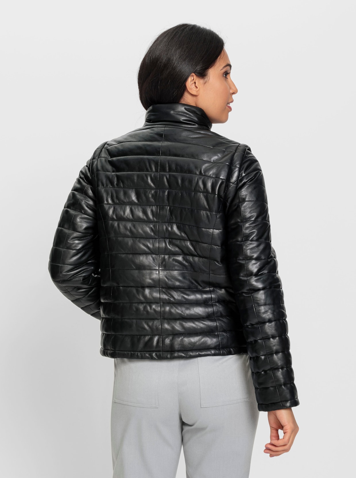 Leren jack - zwart