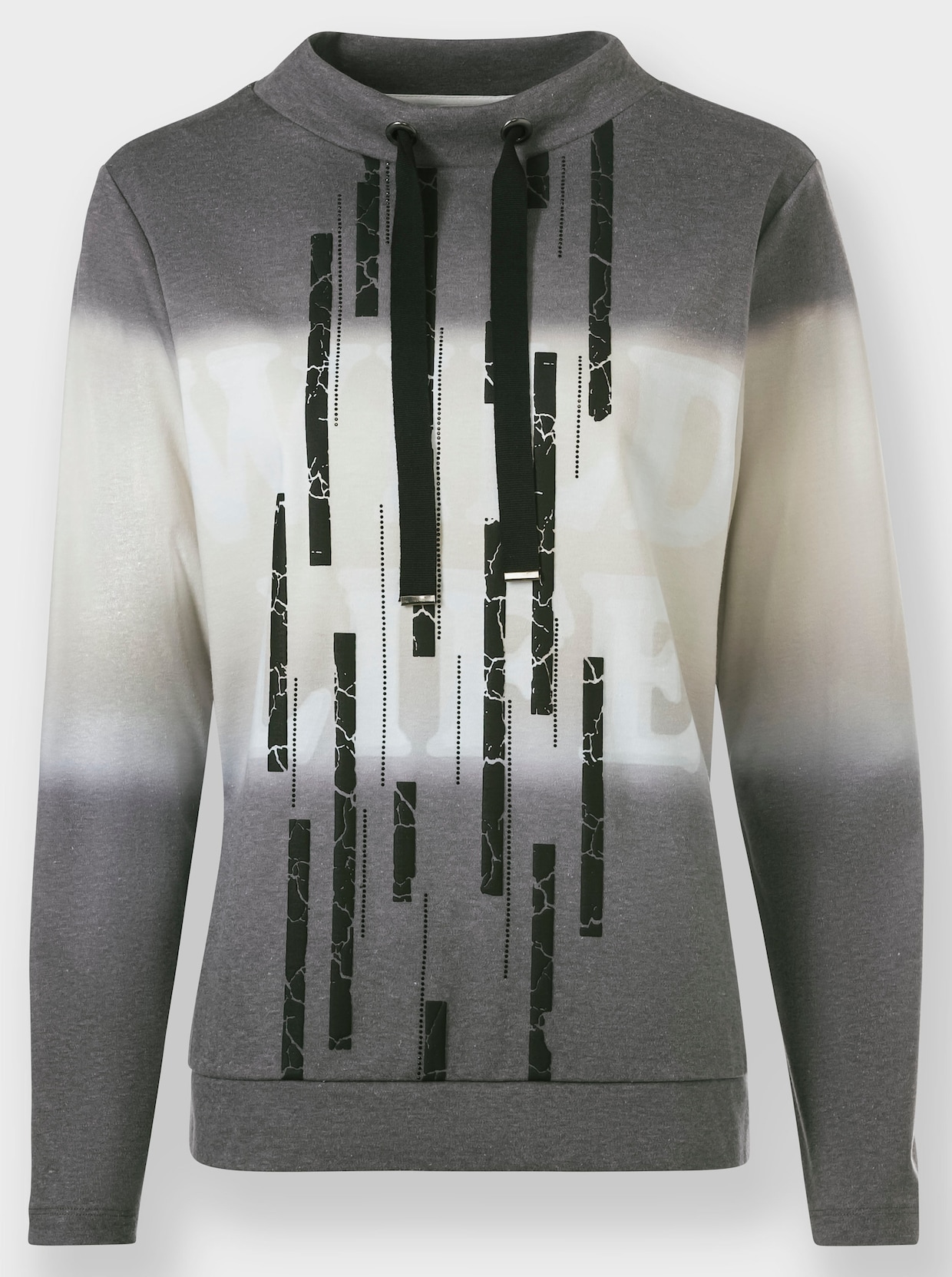 heine Sweatshirt - grijs/champagne bedrukt