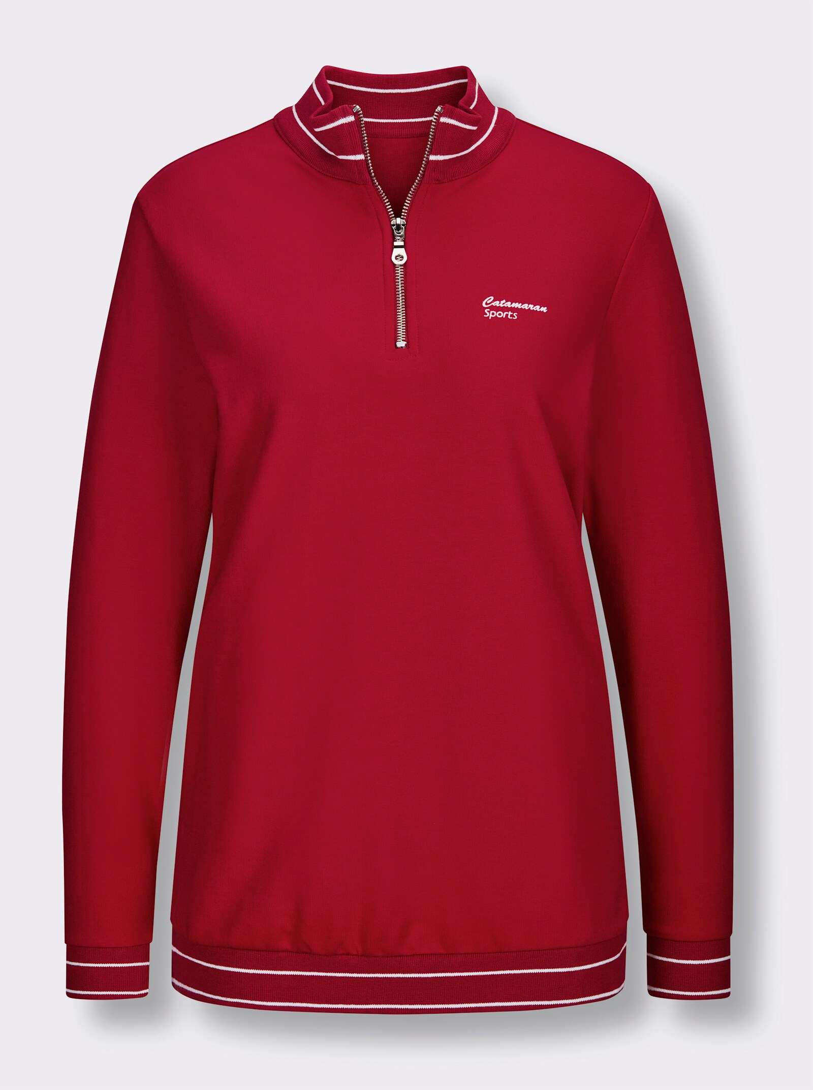 Catamaran Sports Sweatshirt mit Reißverschluss - rot