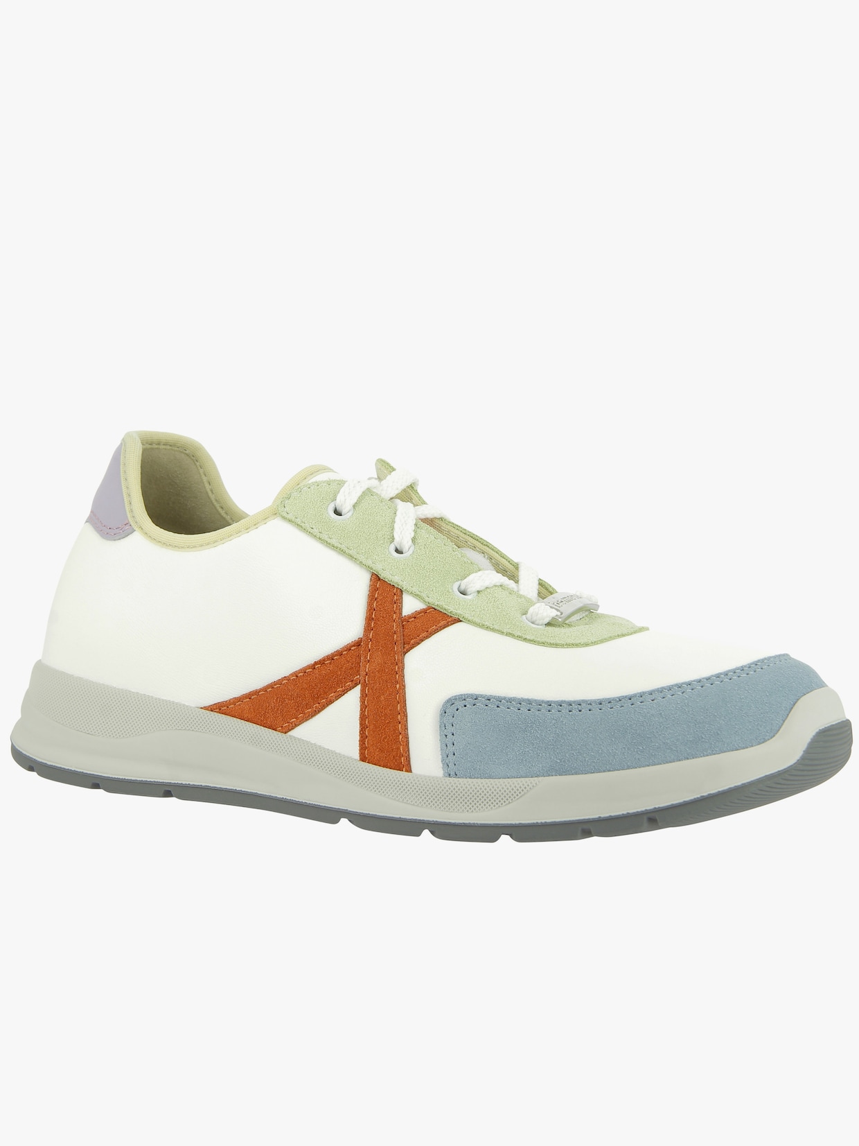Varomed Sneaker mit Memory-Wechselfußbett, Weite K - weiß-orange
