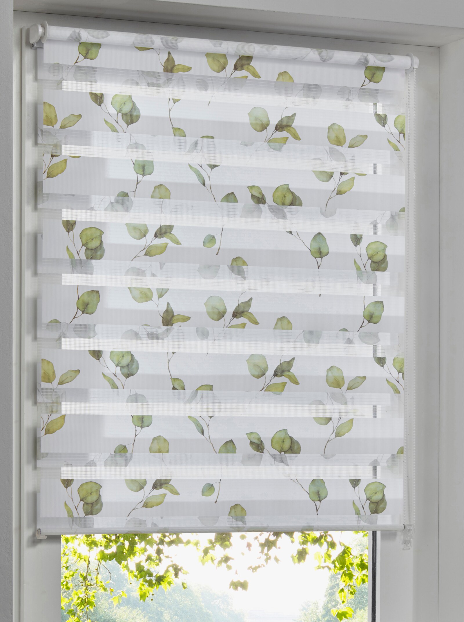 heine home Doppelrollo - weiß-grün