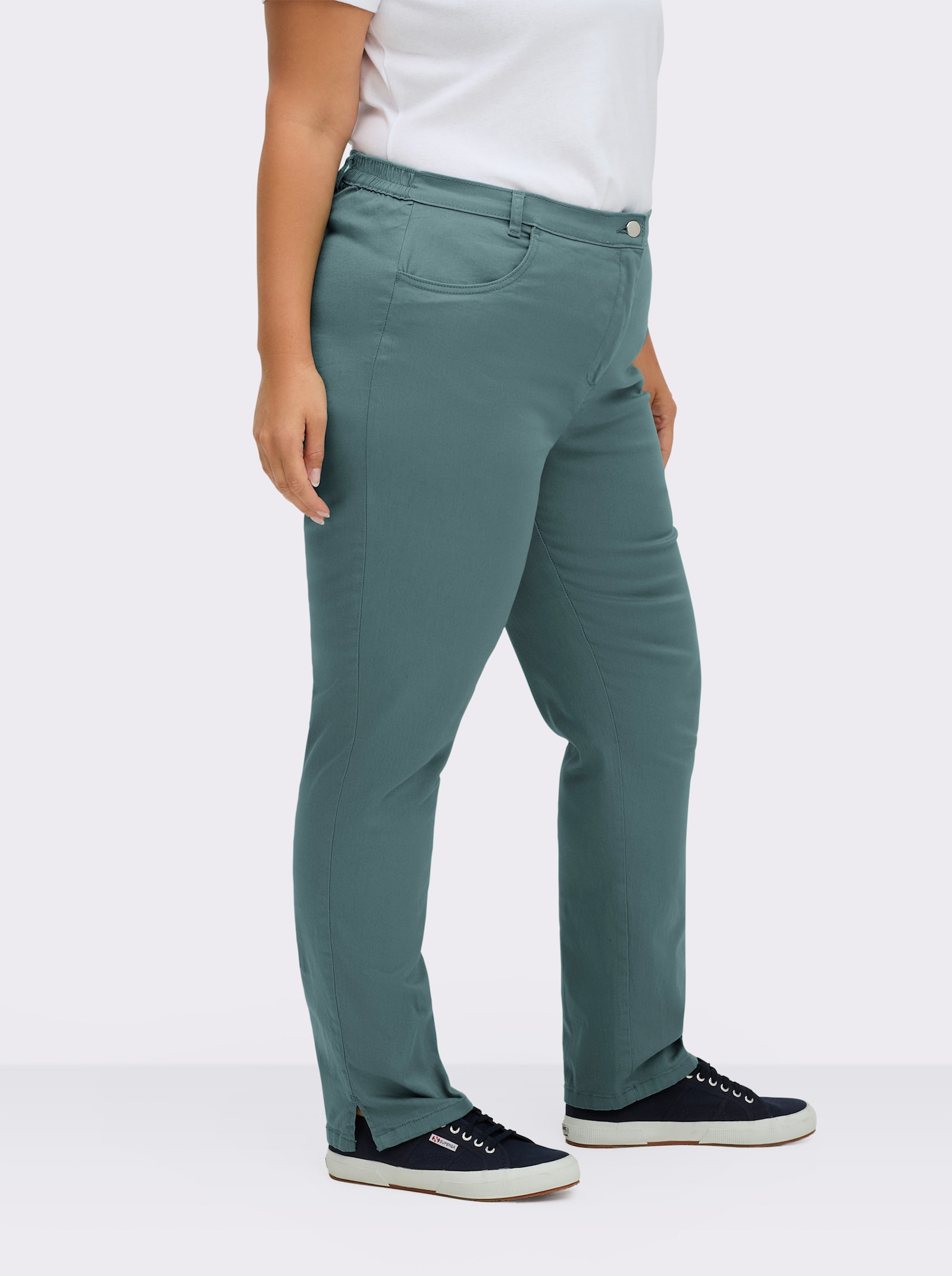 Jeans mit Stretch-Anteil - jade