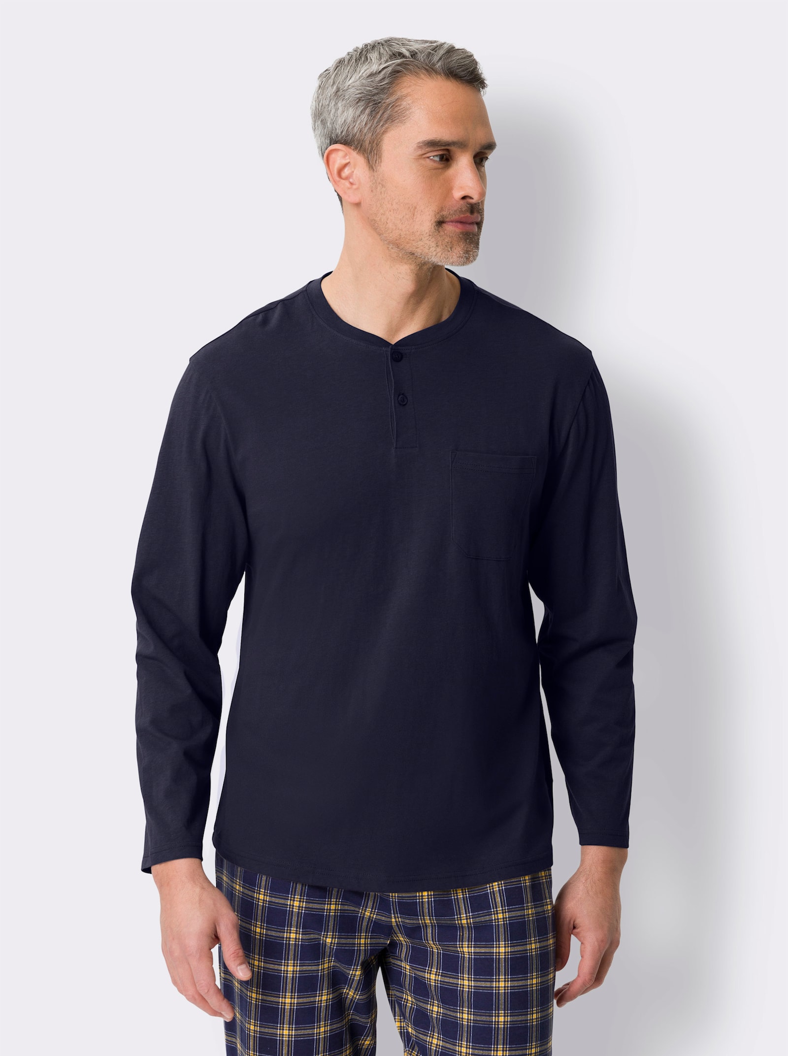 Horný diel pyžama - námornícka modrá