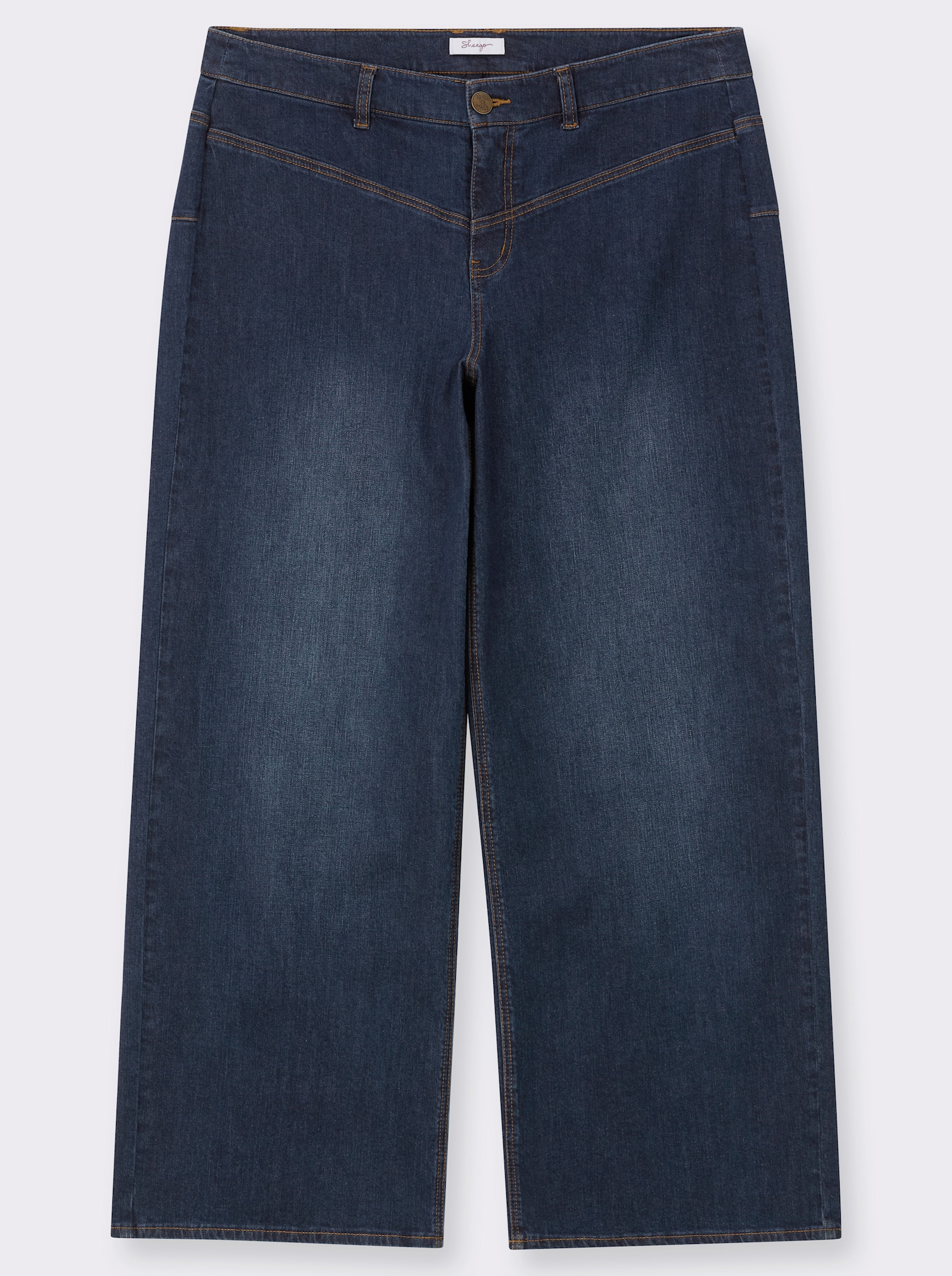 sheego Jeans mit durchgehend weitem Bein - dark blue