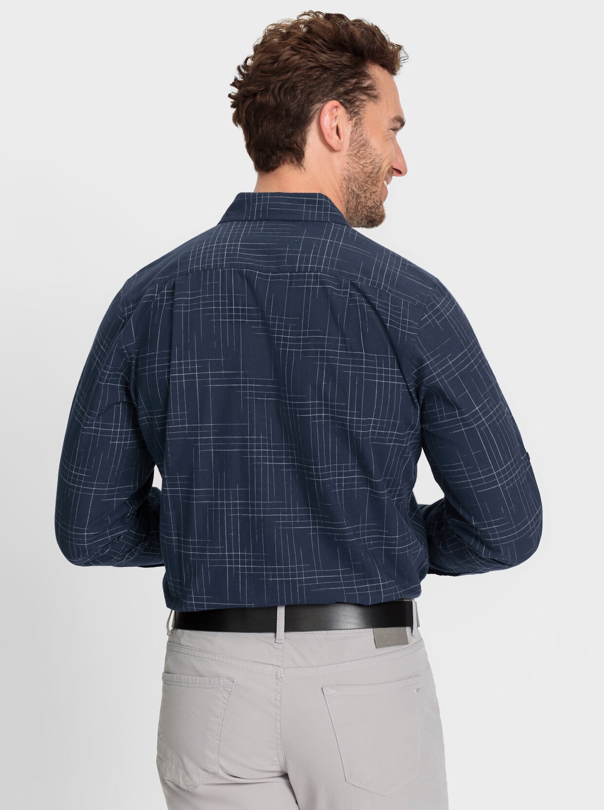 Catamaran Overhemd met lange mouwen - donkerblauw gedessineerd