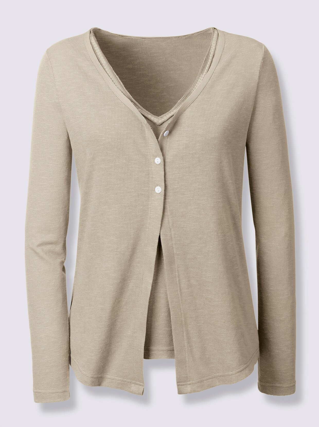 heine Shirt-Twinset - sand
