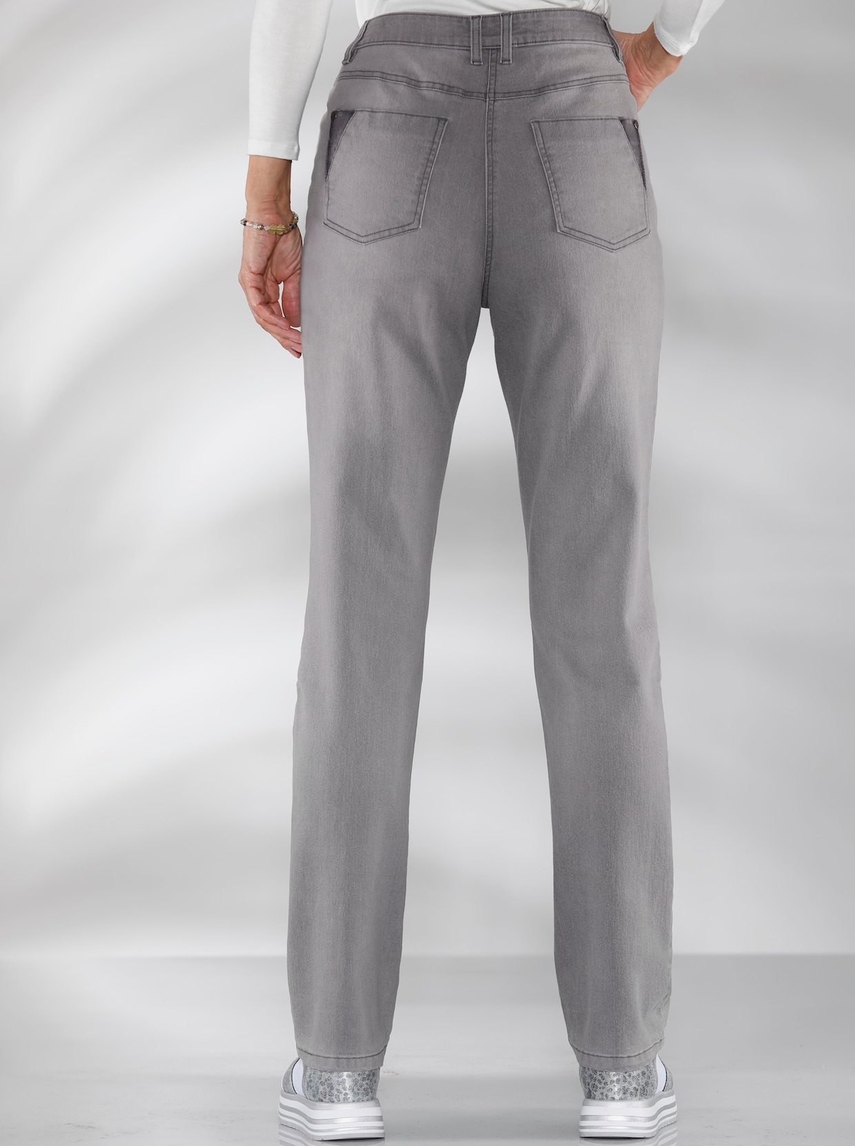 Jean extensible - denim gris