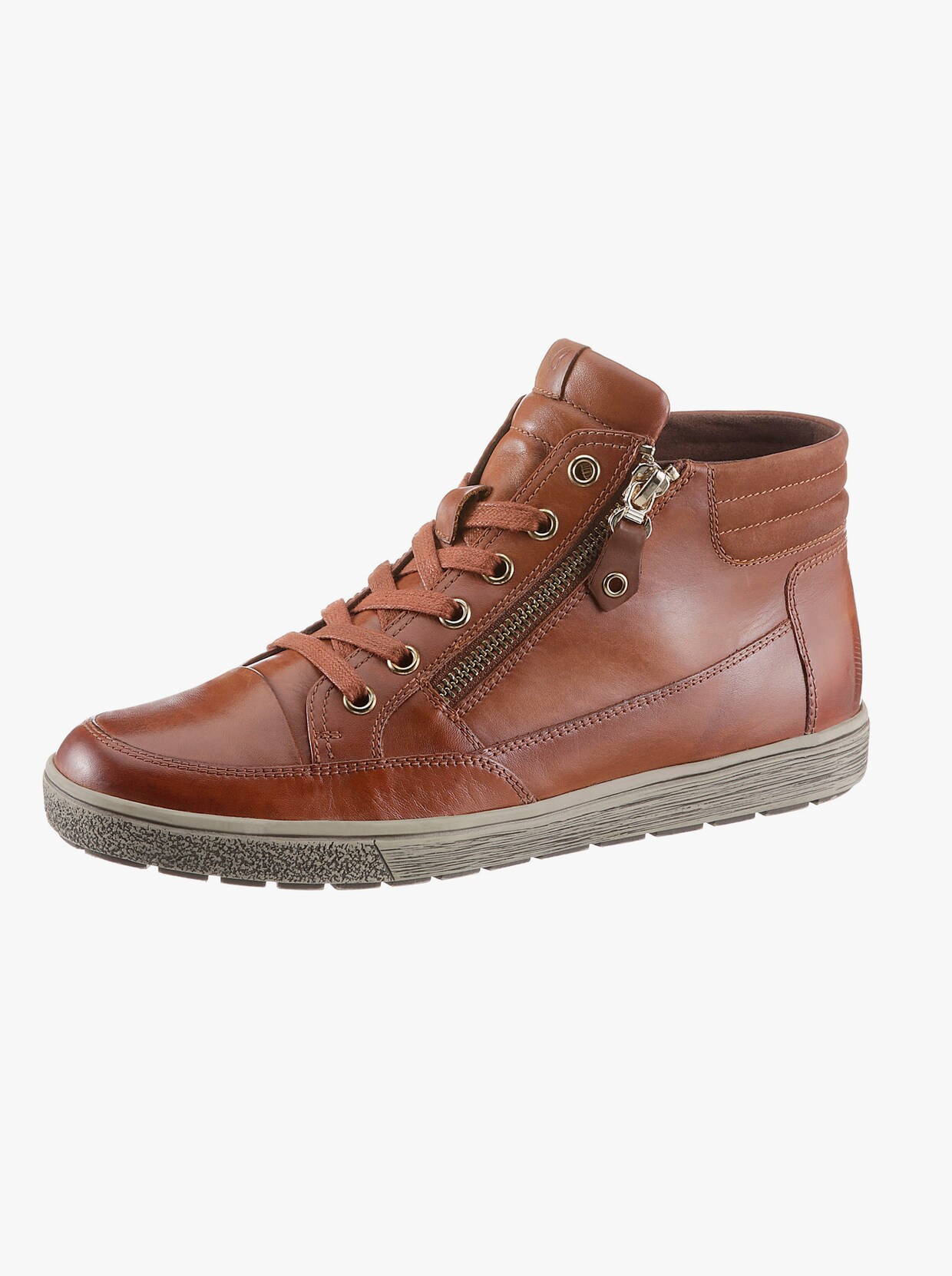 Caprice Schnürstiefelette - cognac