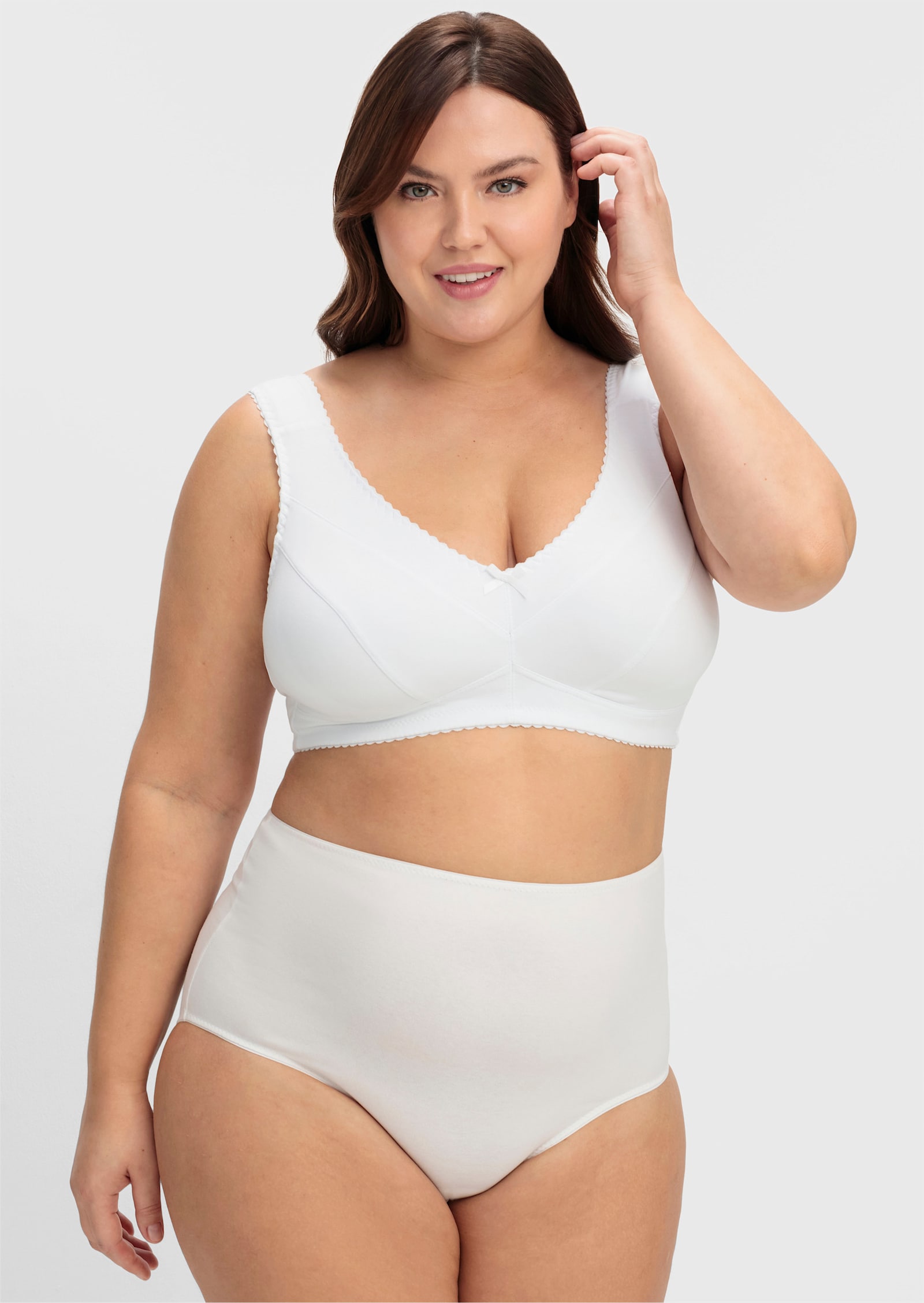 sheego Steunbeha zonder beugel, met brede bandjes - wit