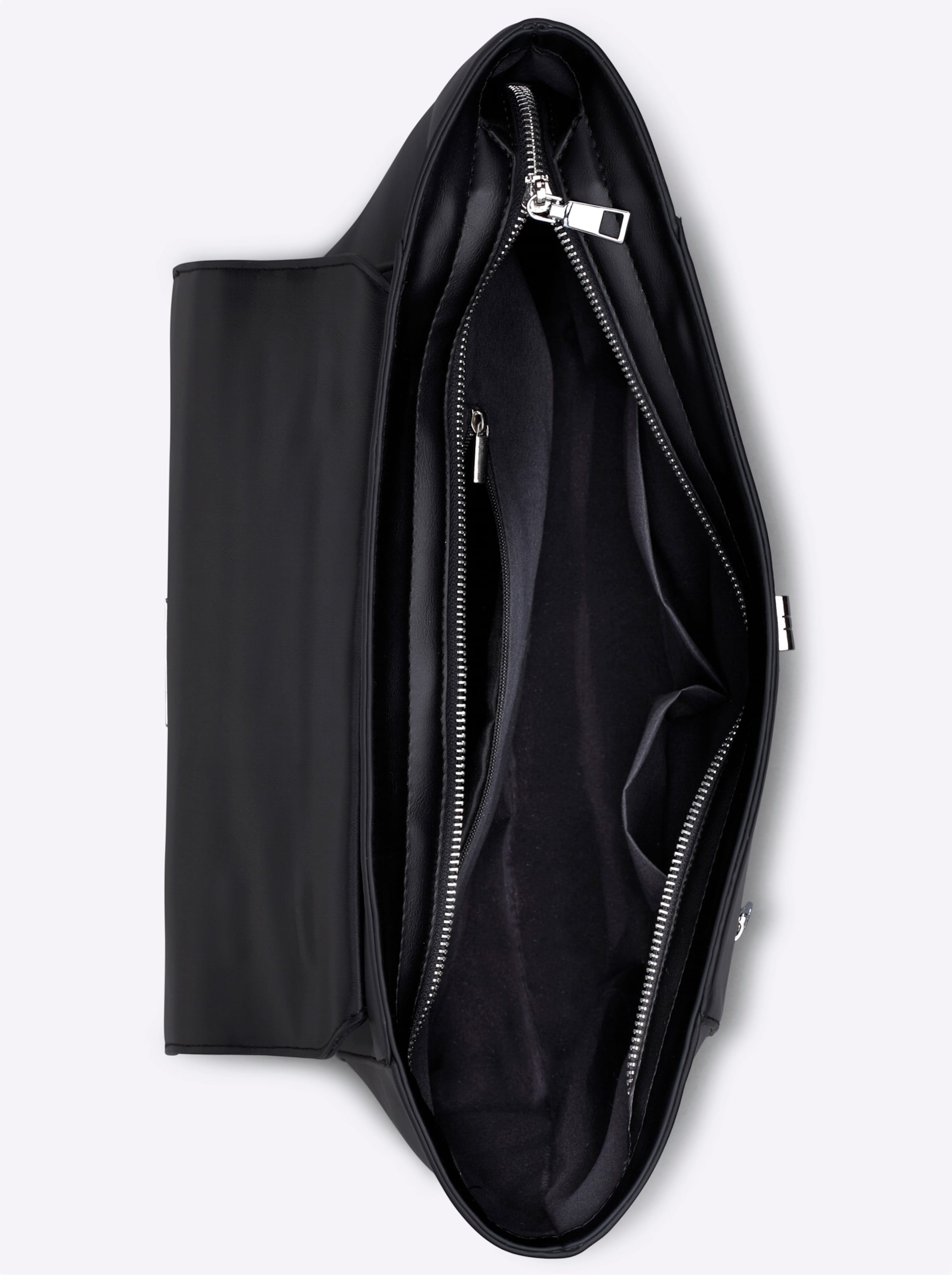 11 x günstig Kaufen-Tasche in schwarz von heine. Tasche in schwarz von heine <![CDATA[Tasche Stylisches Must-have aus hochwertigem Synthetik. Mit Henkel und Umhängeriemen. Mit Reißverschluss und diversen Innentaschen. Ca. 42x28x11 cm.]]>. 