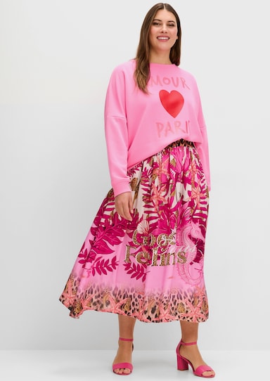 sheego loves miss goodlife Sweatshirt - pink bedruckt