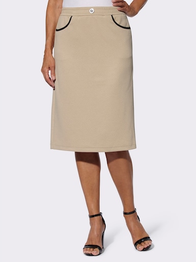 Schlupfrock in strukturierter Jersey-Qualität - beige