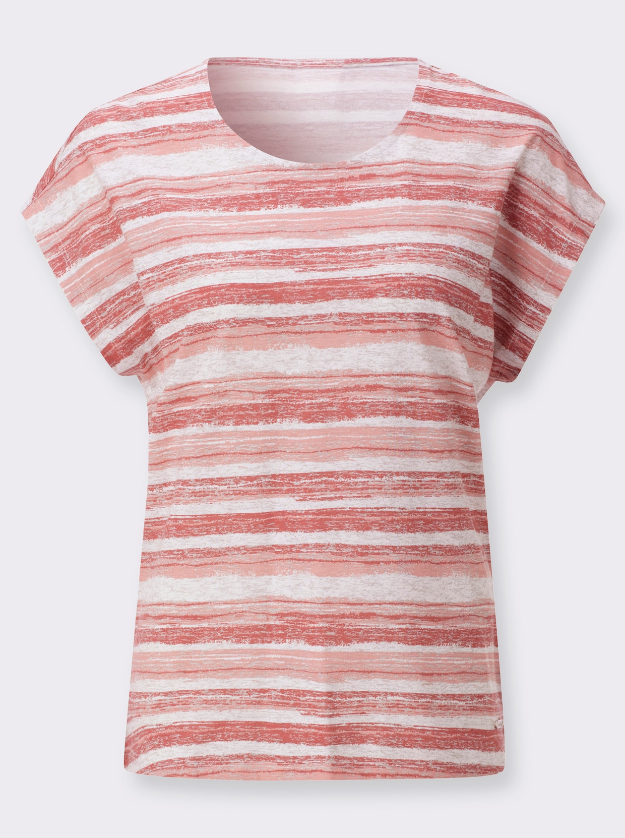 Print-Shirt - ecru-puder-bedruckt
