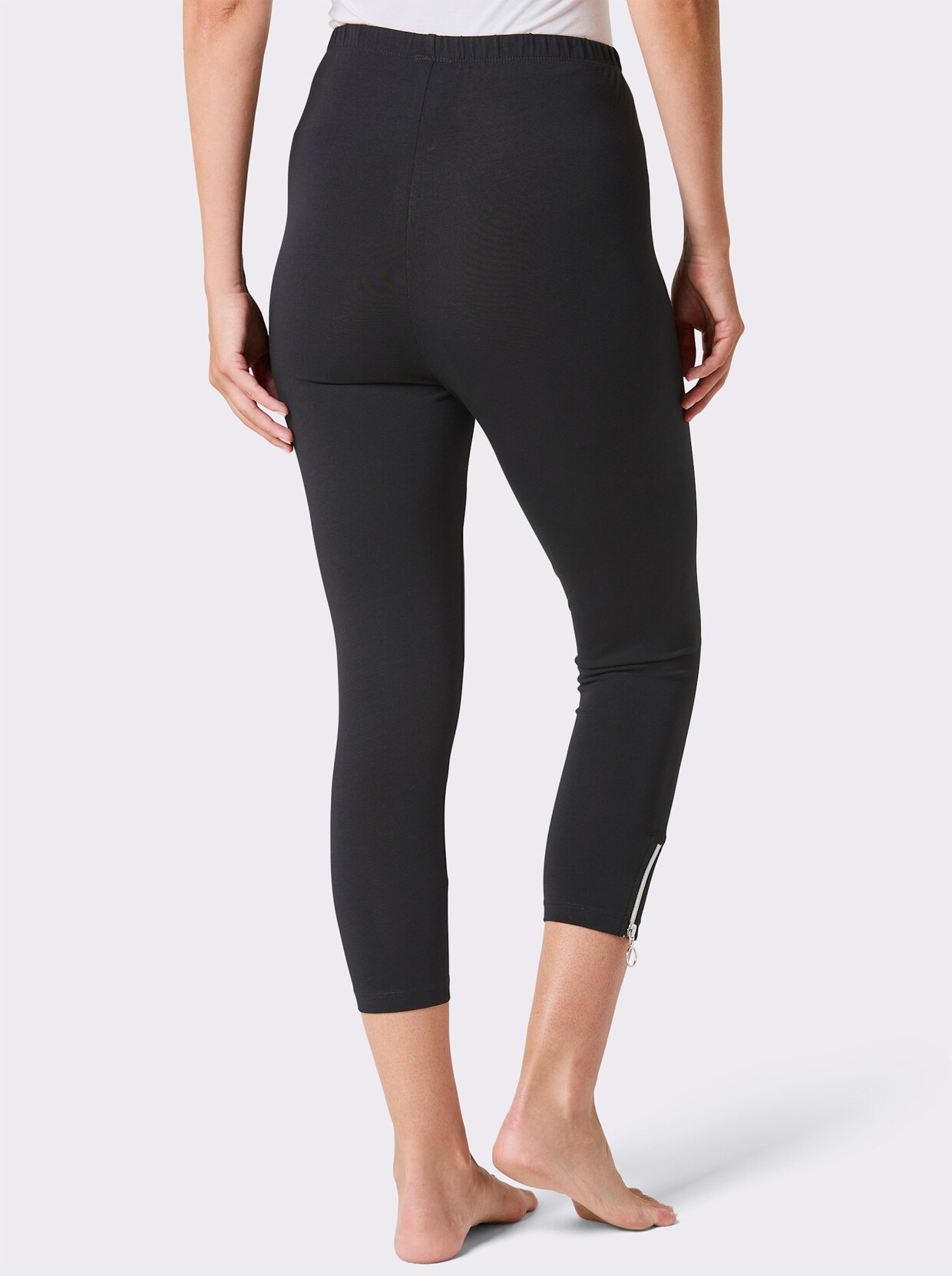 feel good Leggings 3/4-lang - schwarz + weiß