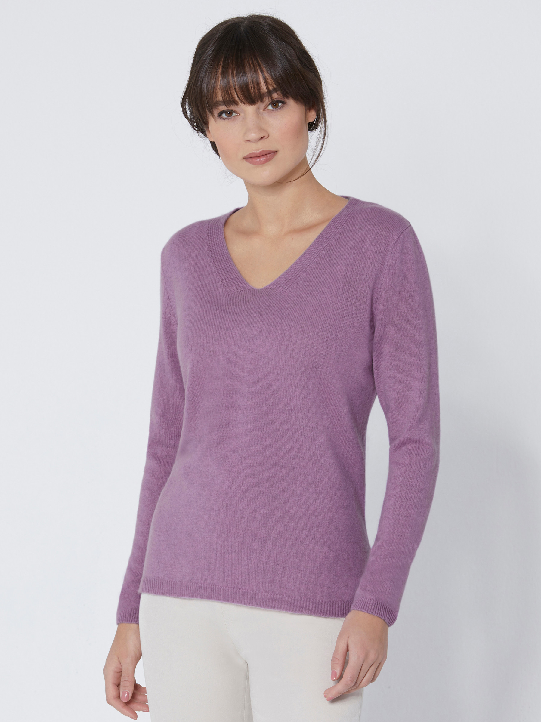 CREATION L PREMIUM Kaschmirpullover in flieder-meliert | Witt