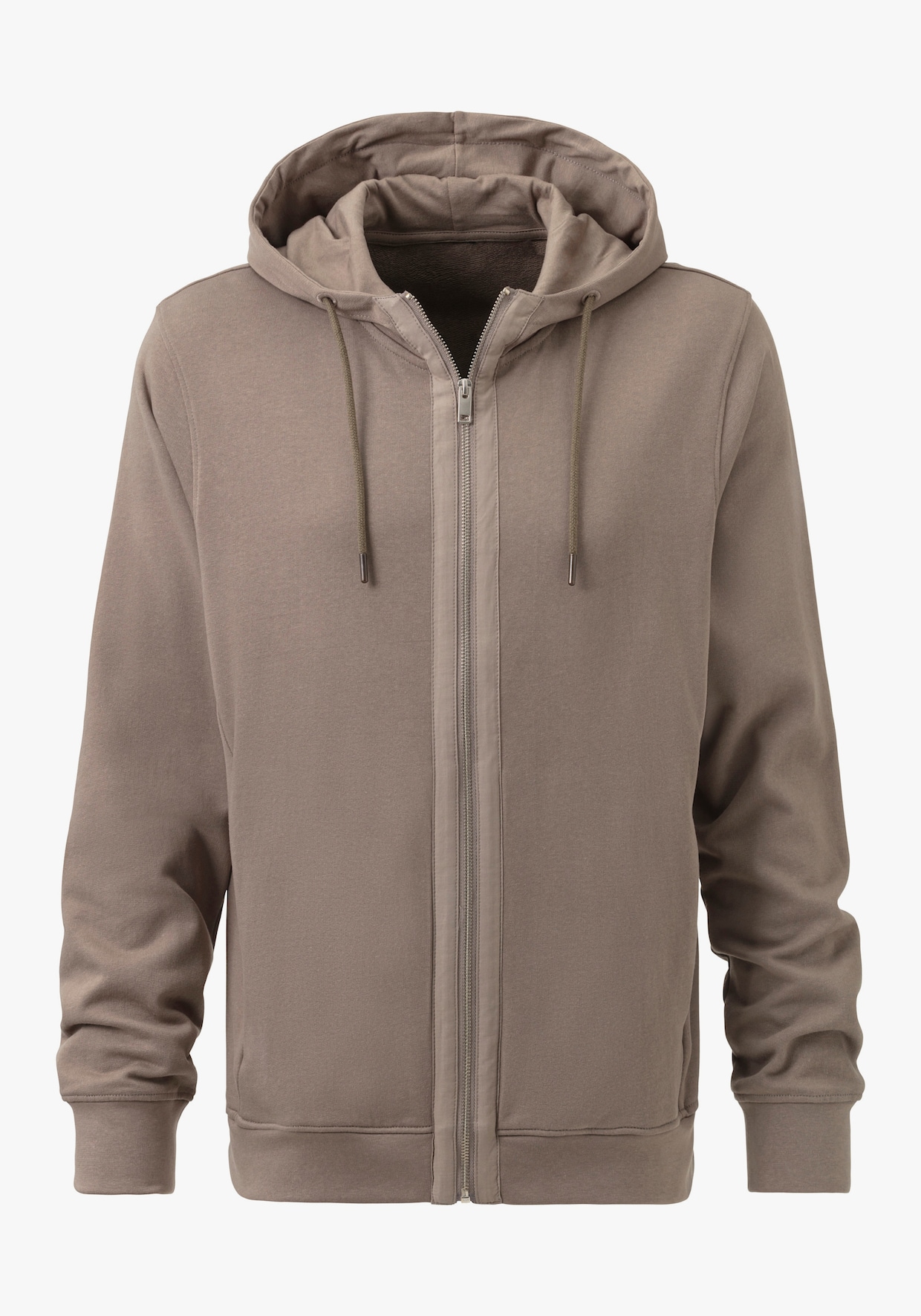 AUTHENTIC LE JOGGER Sweatvest met capuchon - lichtbruin