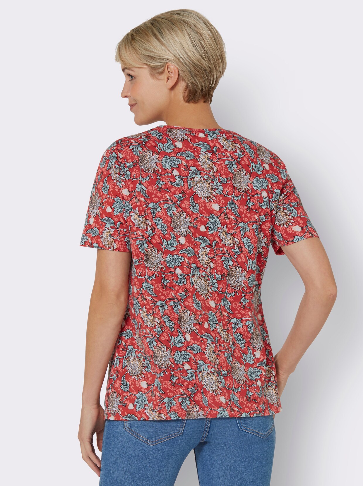 Shirt met korte mouwen - terra gedessineerd