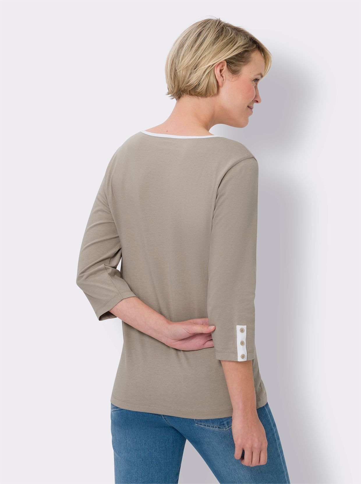 3/4-Arm-Shirt - sesam-weiss