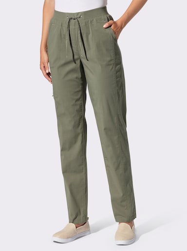 Schlupfhose mit funktionalen Taschen - khaki