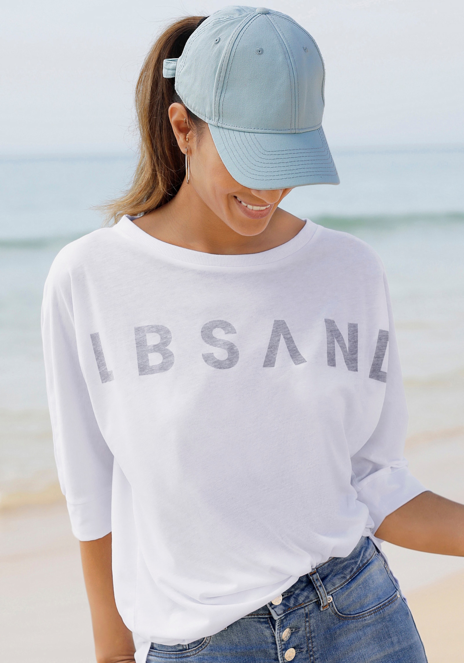 Elbsand 3/4-Arm-Shirt - weiß