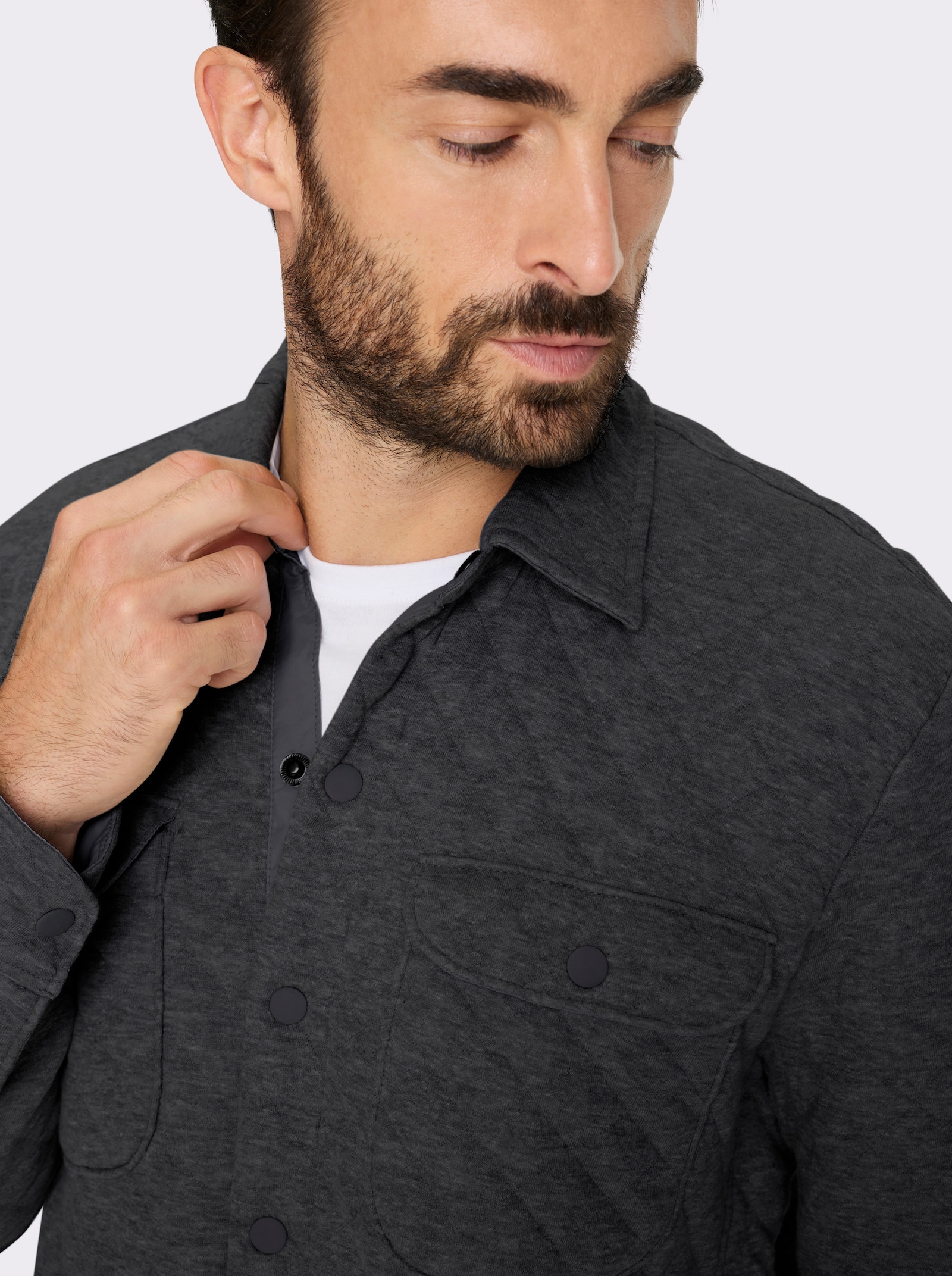 Marco Donati Jacke für die Übergangszeit, leicht wattiert - graphit-meliert