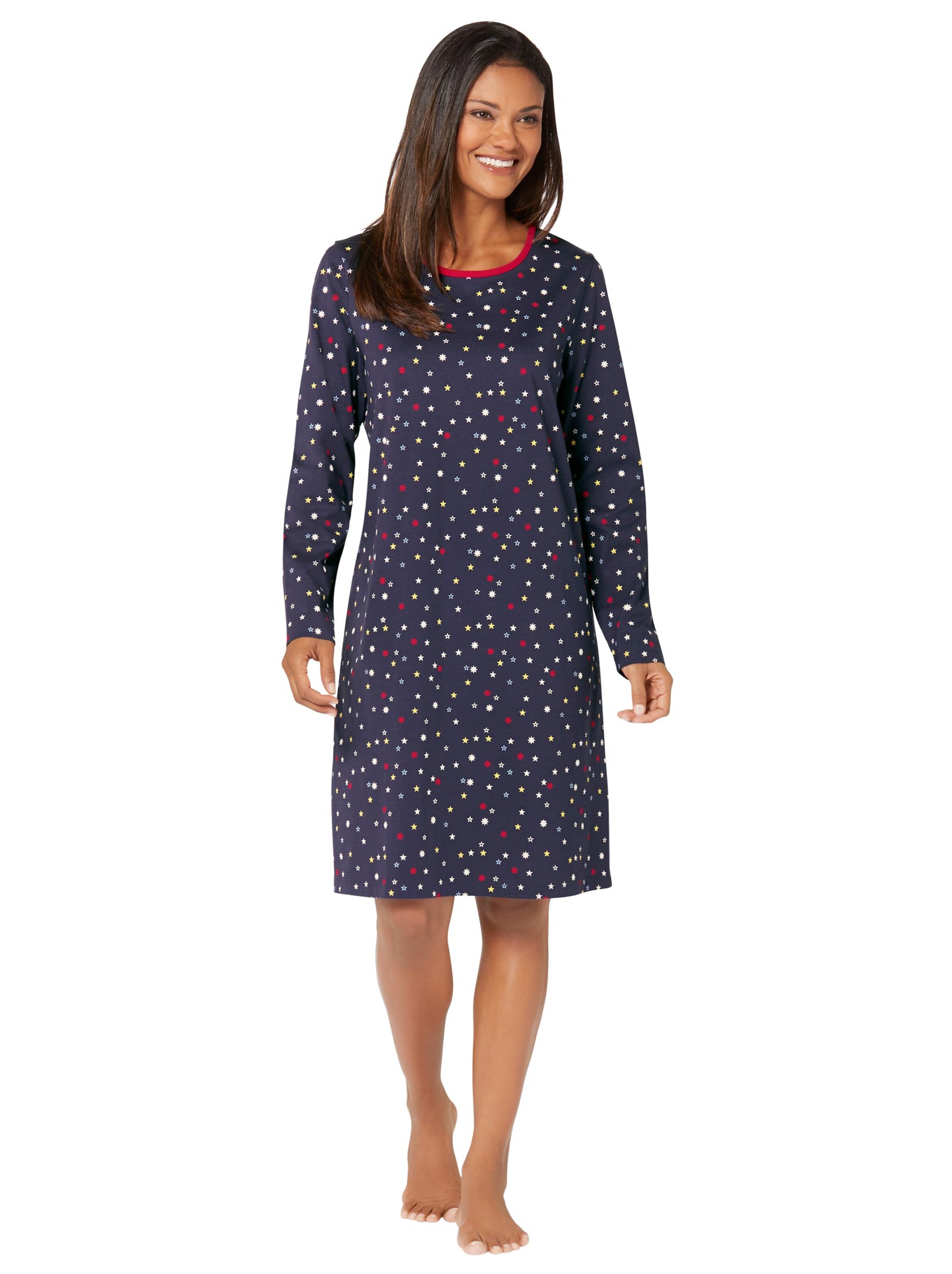 Nachthemd - marine-bedruckt