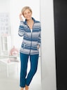 Normann Badstof huispak voor dames, in een chique look, ook in grote maten, Stippen Paars, 40-42